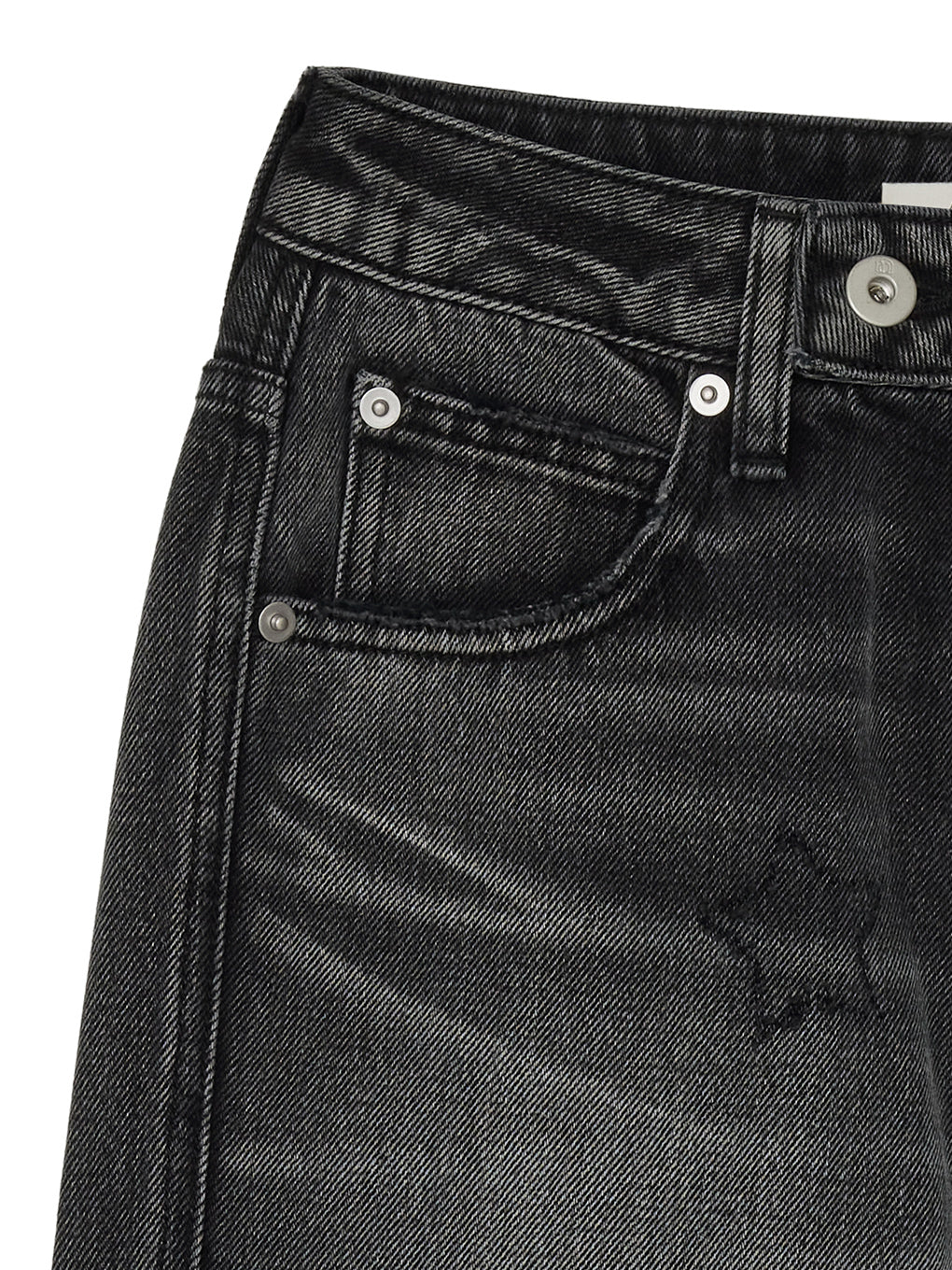 STAR LASER DESIGN DENIM PANTS