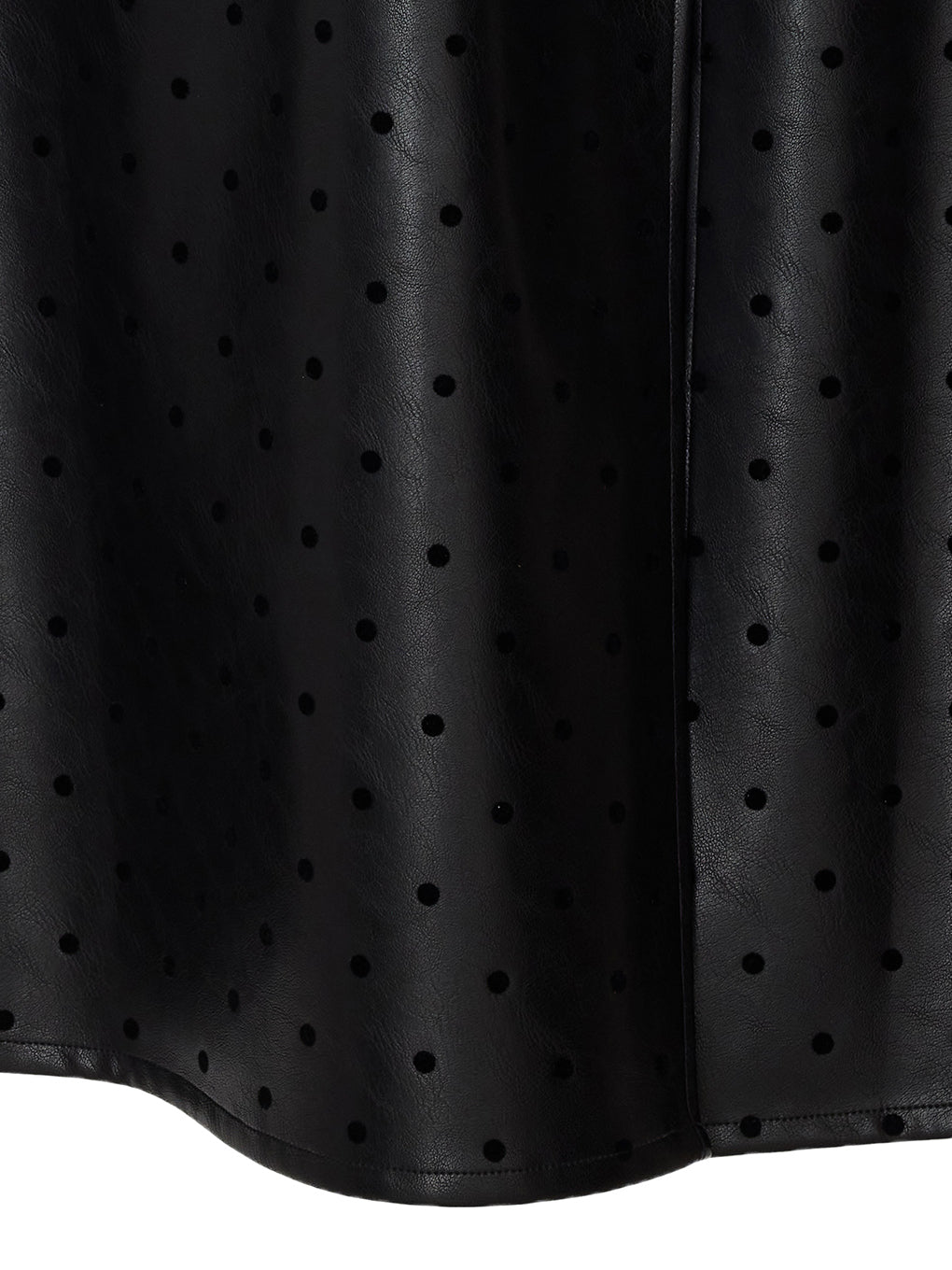 DOT FLOCKY LEATHER SKIRT