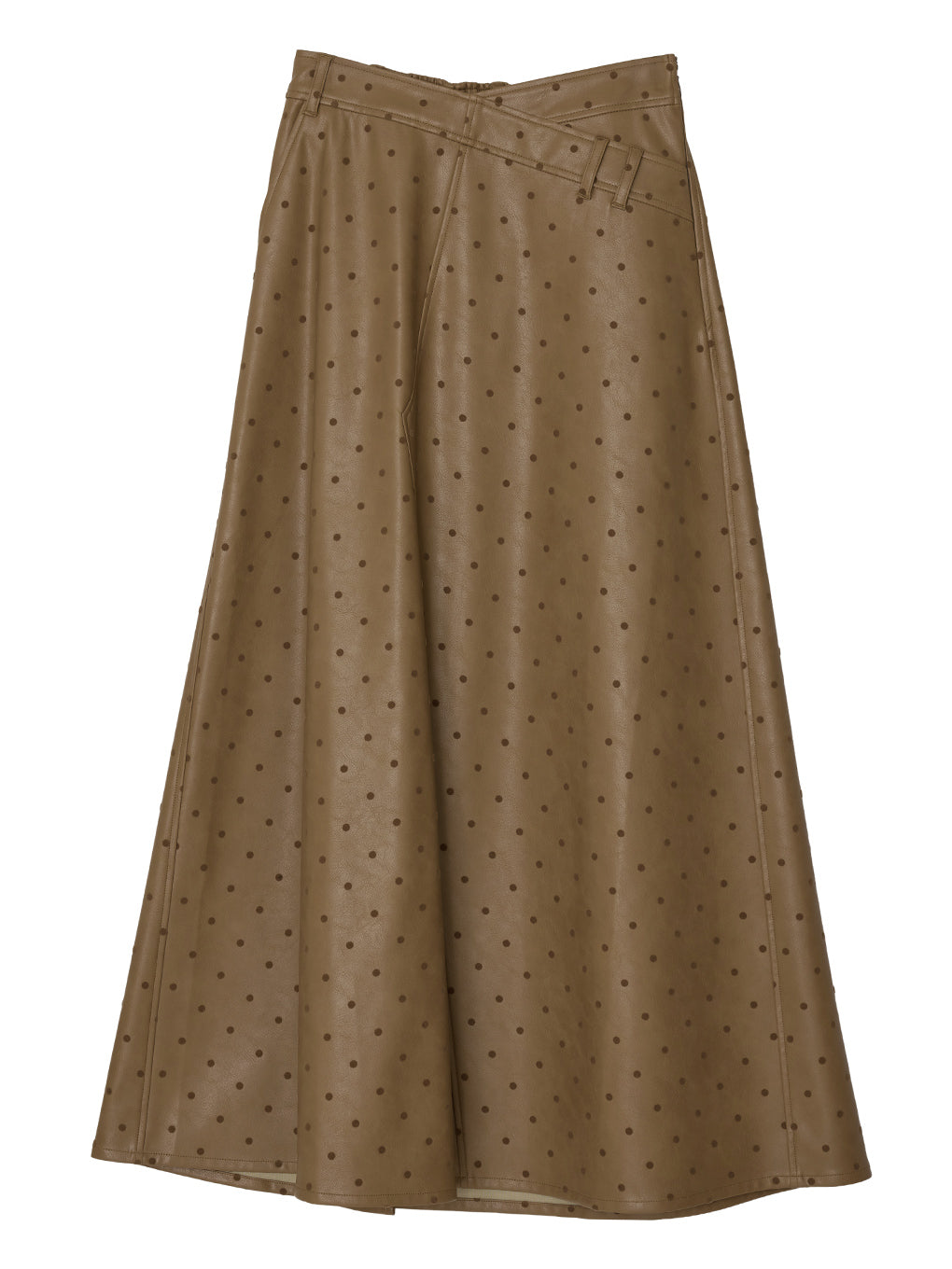 DOT FLOCKY LEATHER SKIRT