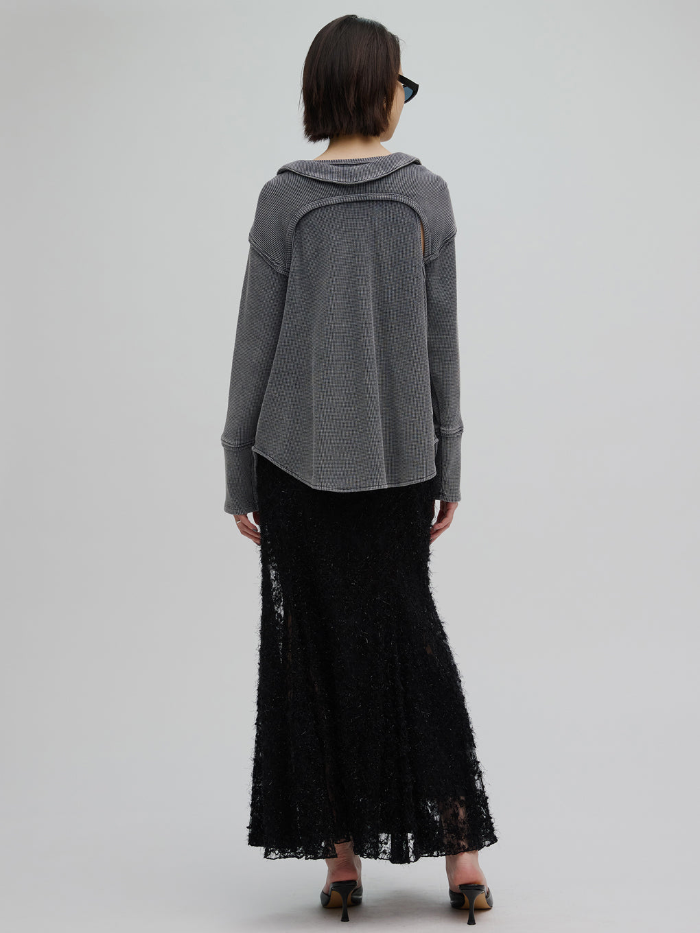 SHEER FEATHER MERMAID SKIRT