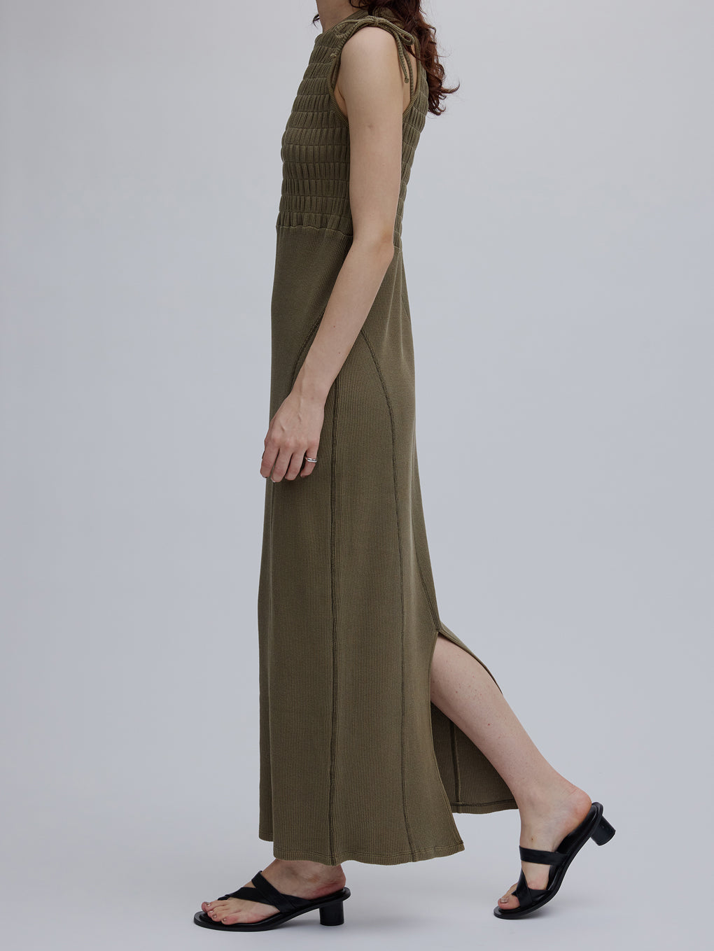 PIGMENT SHIRRING CUT DRESS