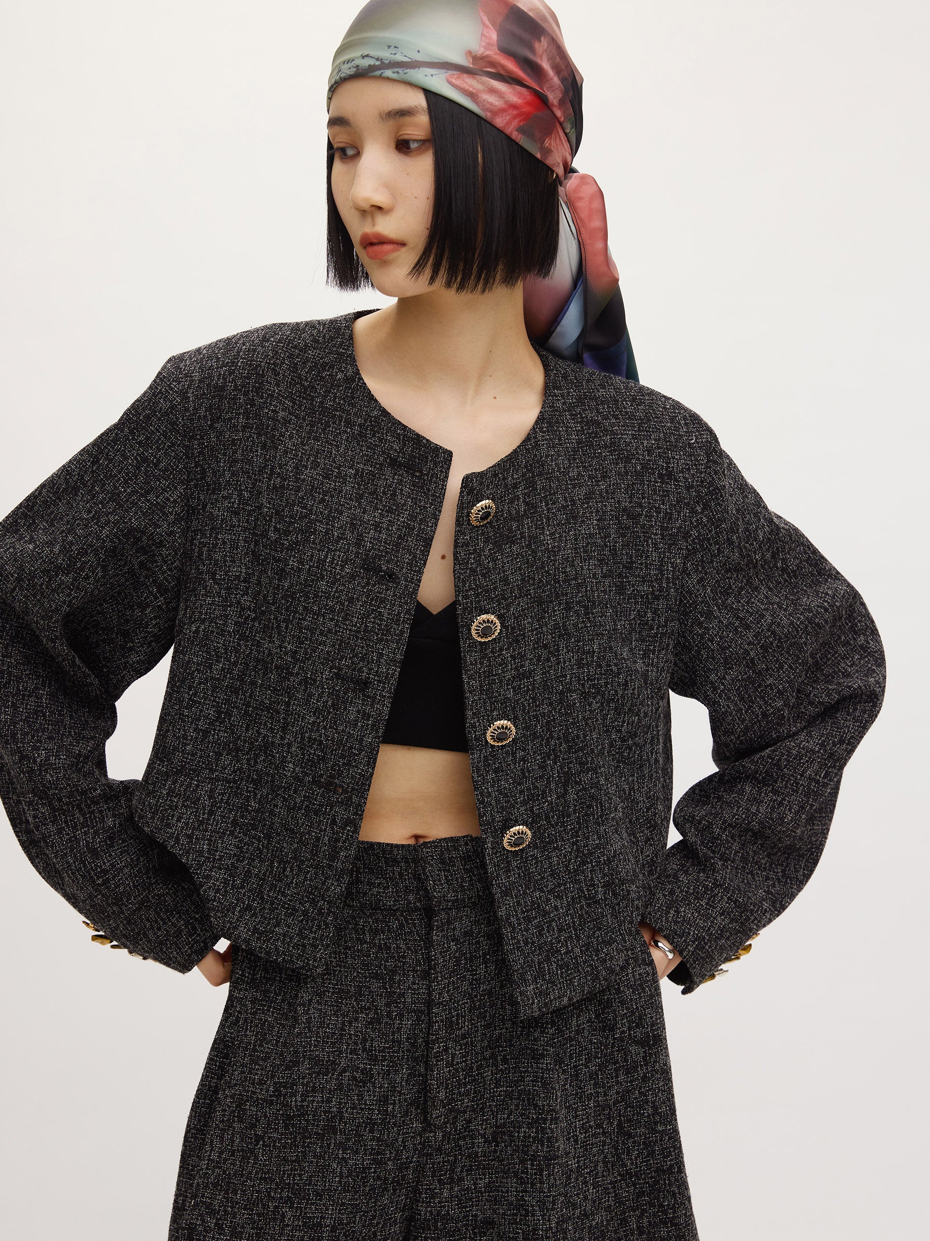 DEFORMATION SUMMER TWEED JACKET