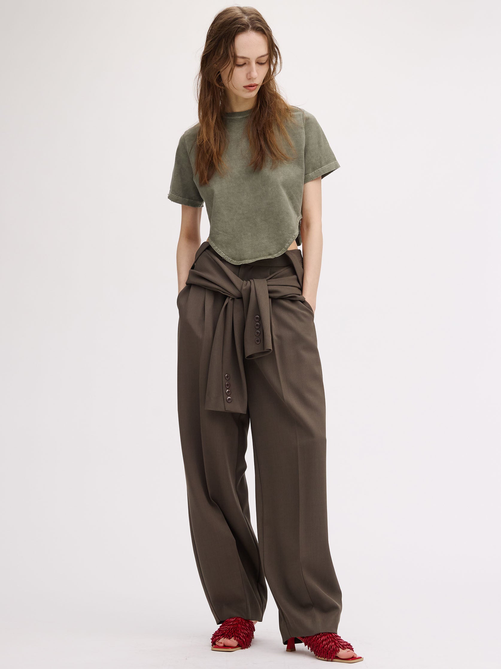 MEDI FAKE SLEEVE SUSPENDER PANTS