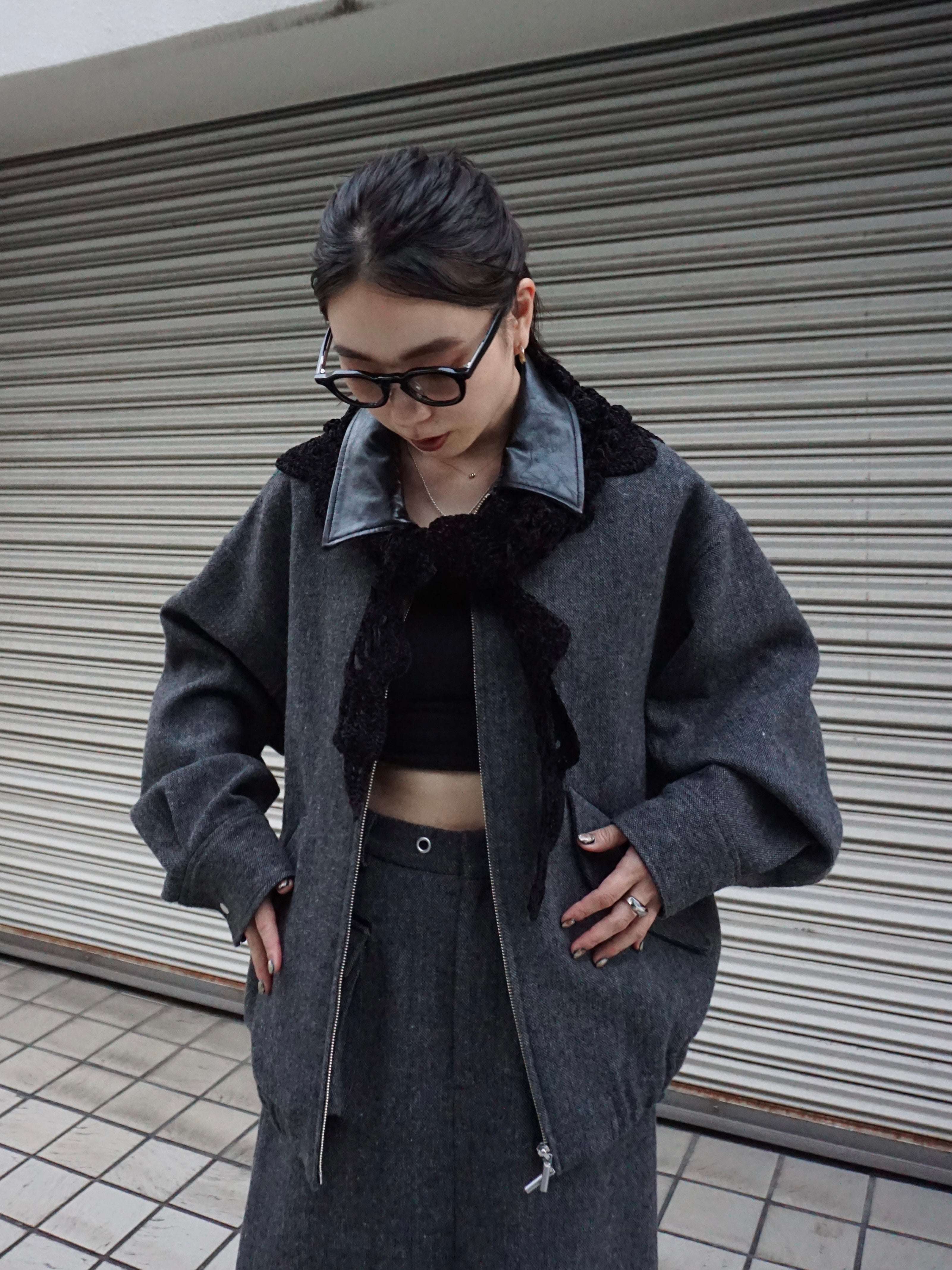 UND TWEED WORK DETAIL BLOUSON