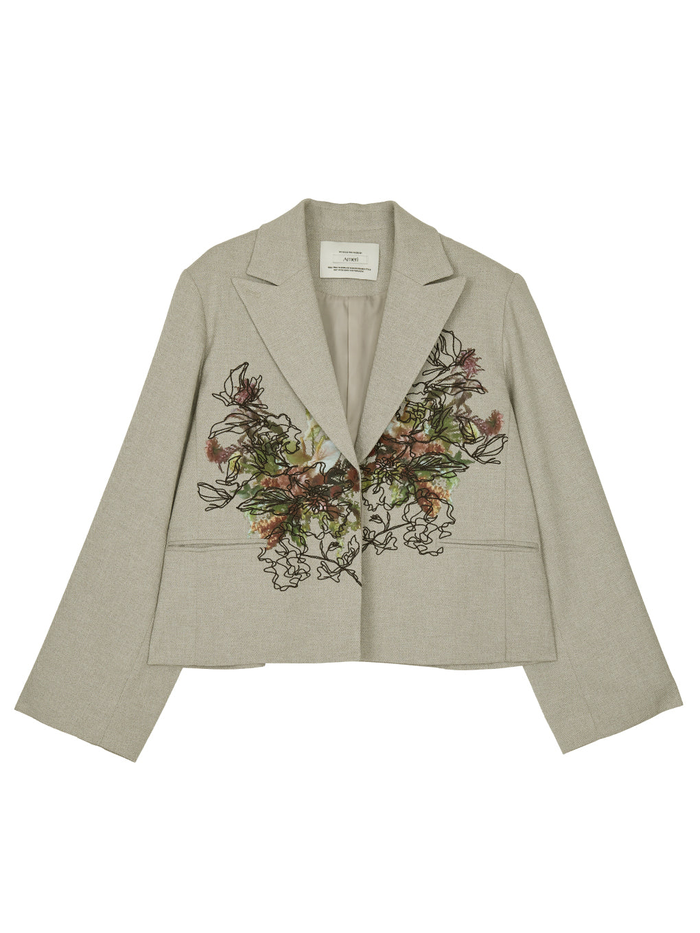 PIXEL FLOWER PRINT SHORT JACKET