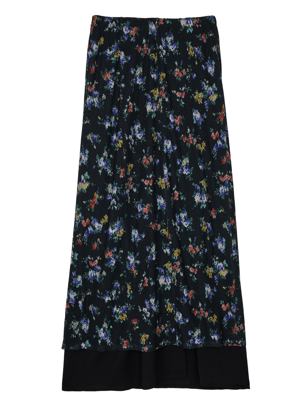 STRAIGHT SKIRT WITH SHEER RIB WAISTCLOTH