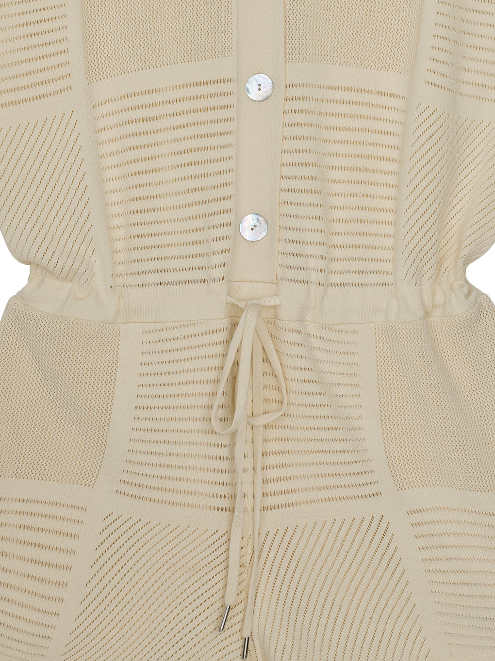 MEDI MESH PATCHWORK KNIT ROMPERS