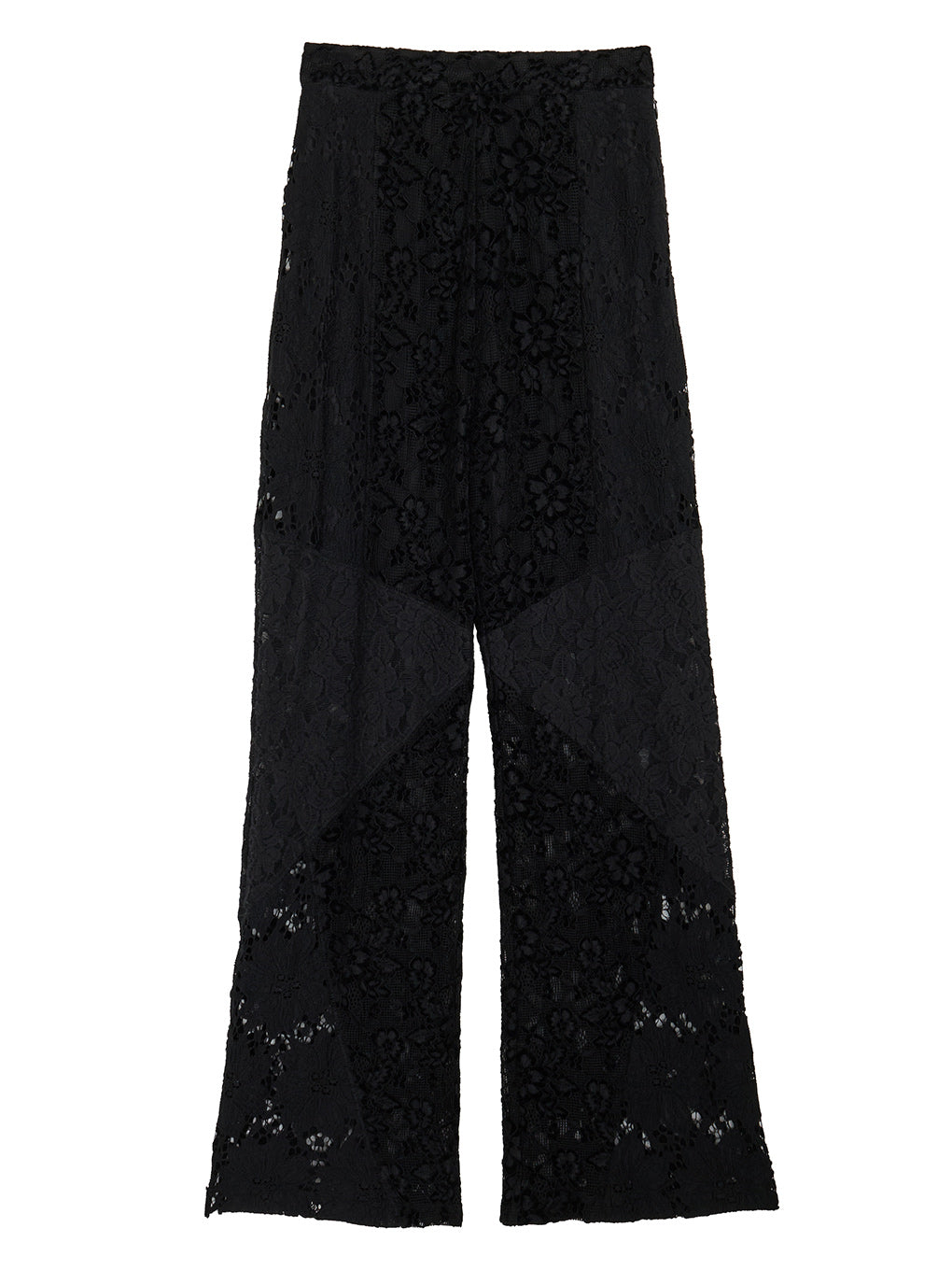 MEDI TEXTURE MIX LACE SEMI FLARE PANTS