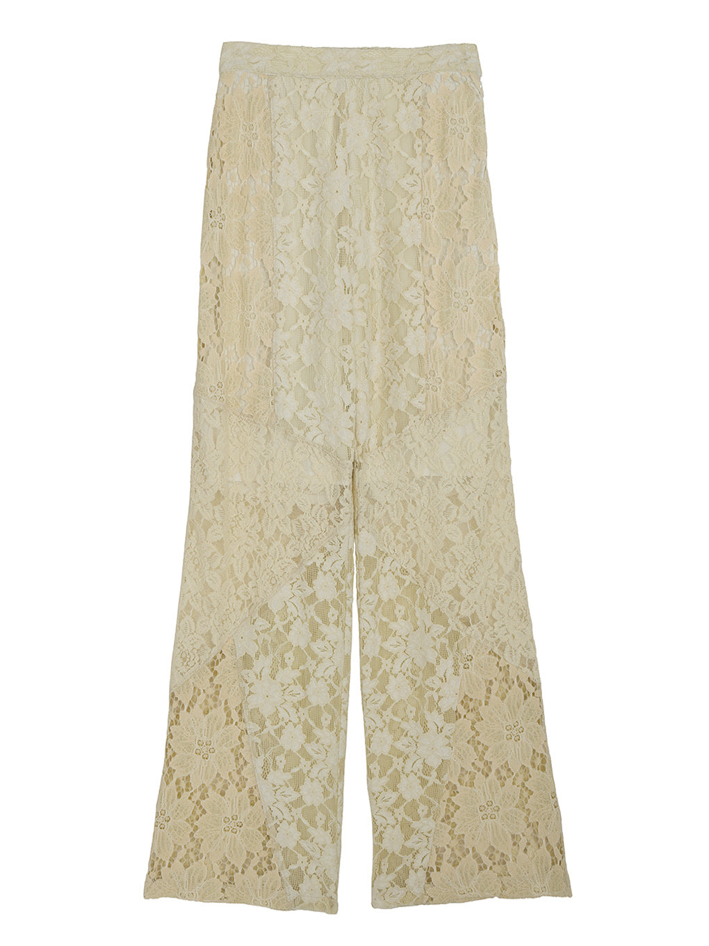 MEDI TEXTURE MIX LACE SEMI FLARE PANTS