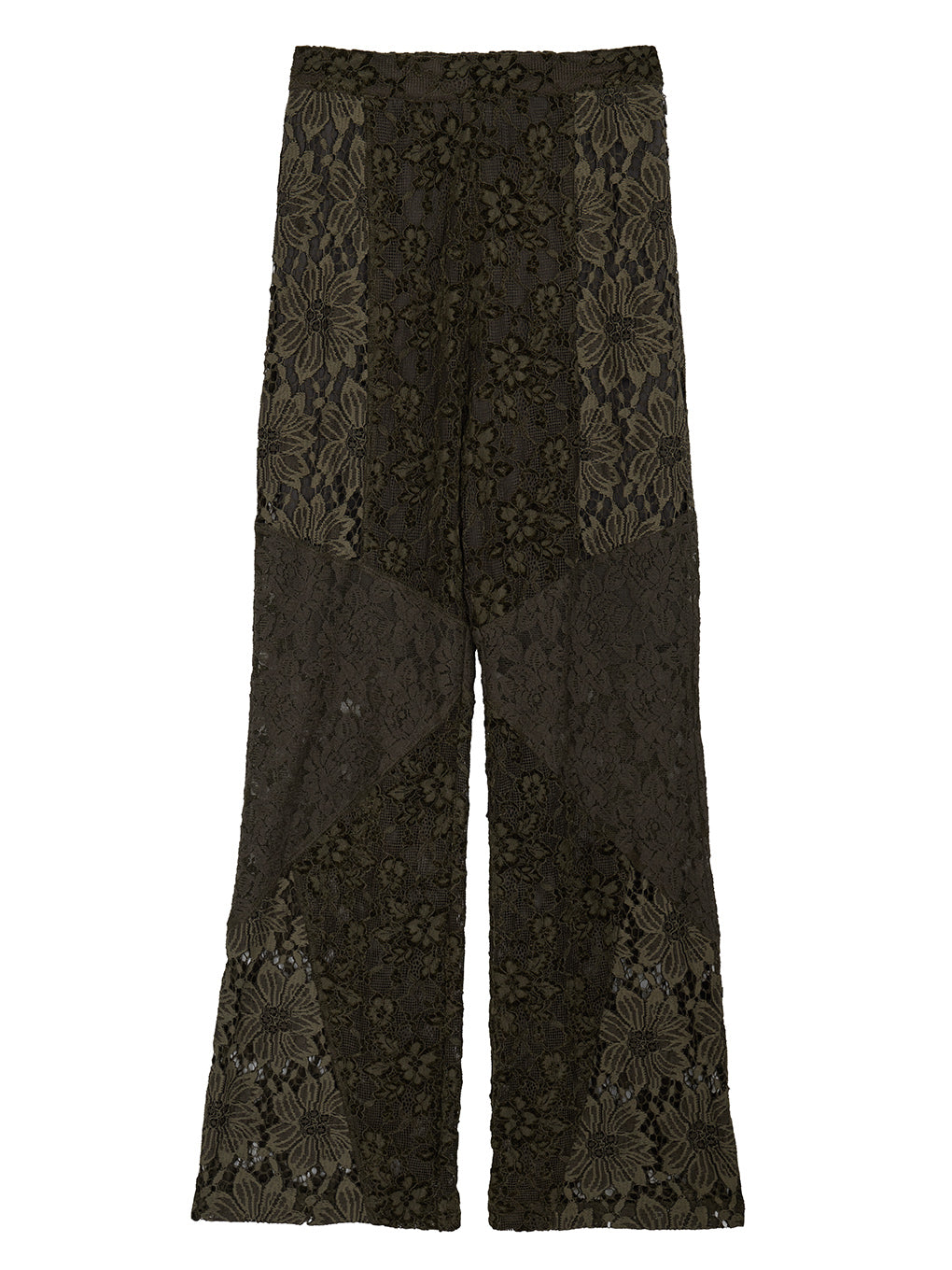 MEDI TEXTURE MIX LACE SEMI FLARE PANTS