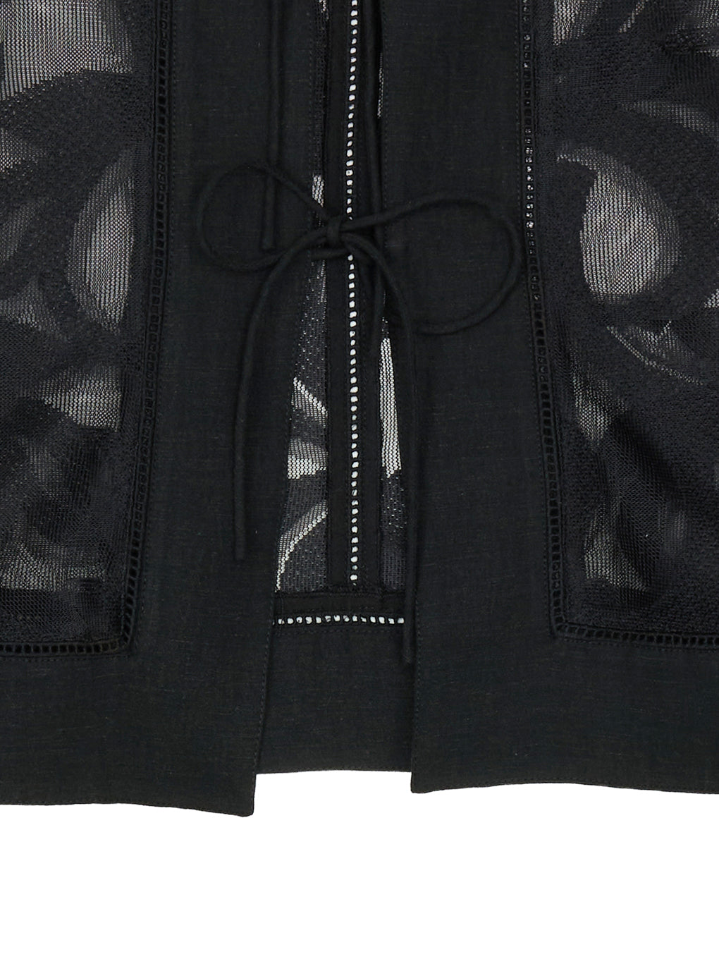 MEDI SHEER DAMASK JACQUARD BLOUSE