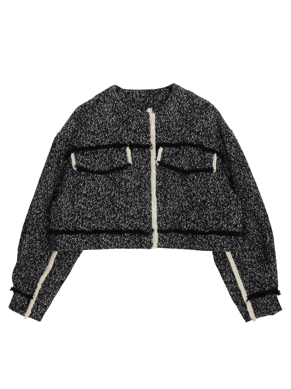 OTONA MUSE FRINGE TWEED SHORT JACKET