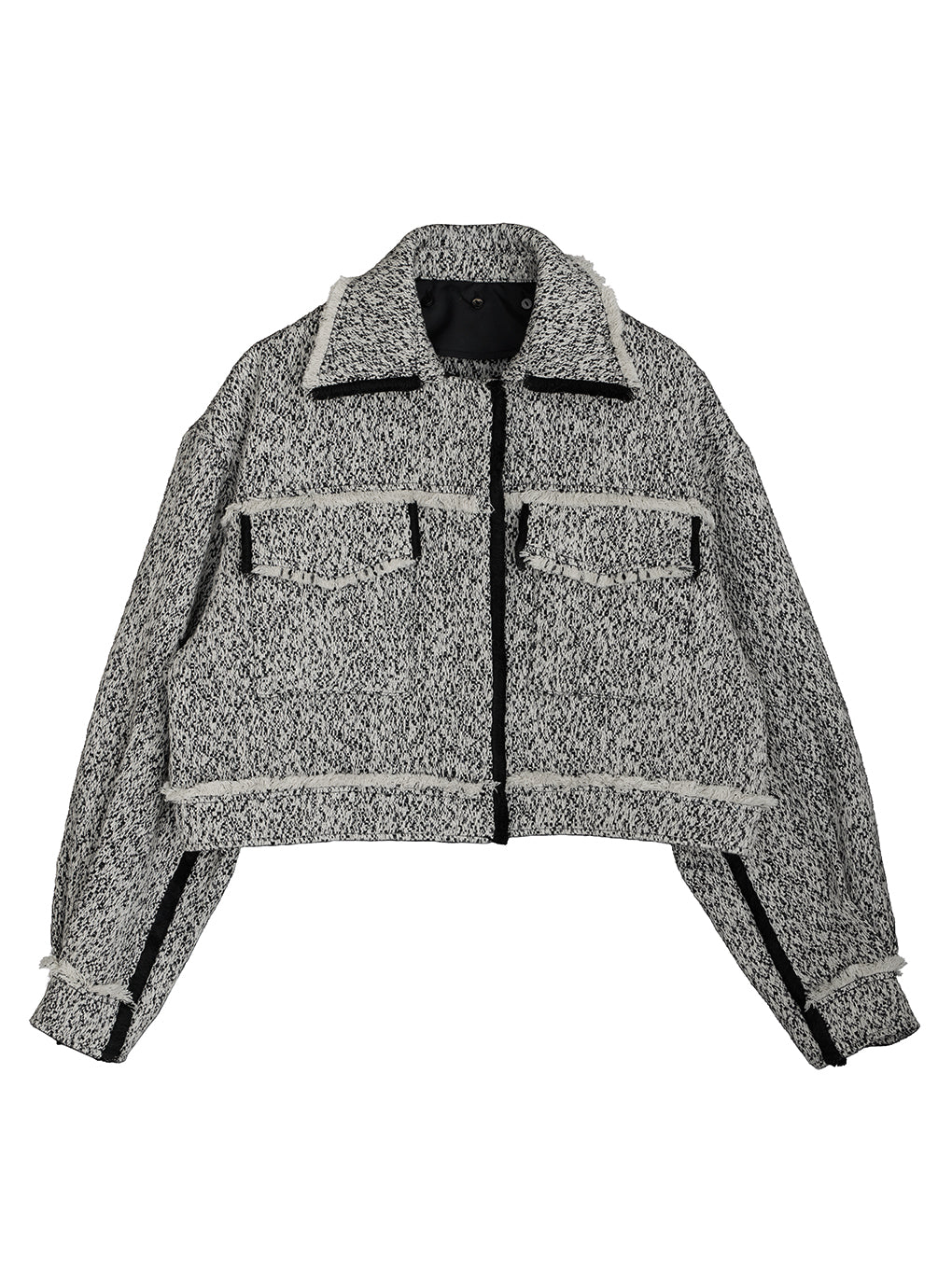 OTONA MUSE FRINGE TWEED SHORT JACKET