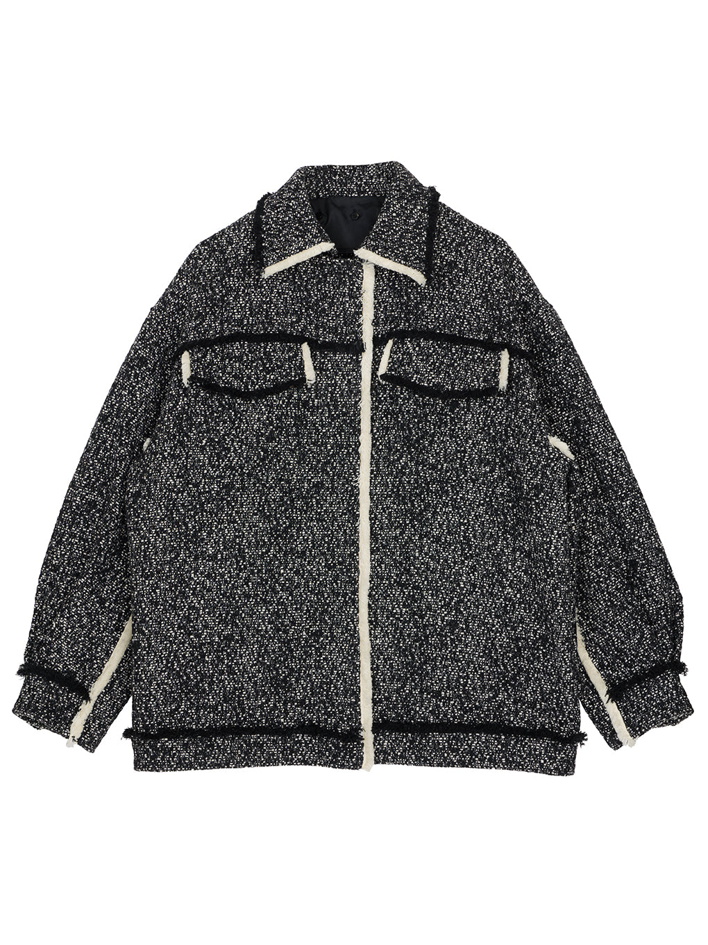 OTONA MUSE FRINGE TWEED OVER JACKET