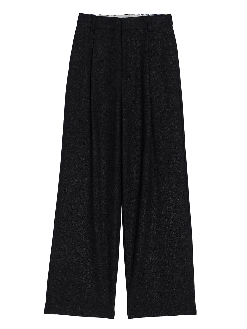 FOIL WOOL STRAIGHT PANTS