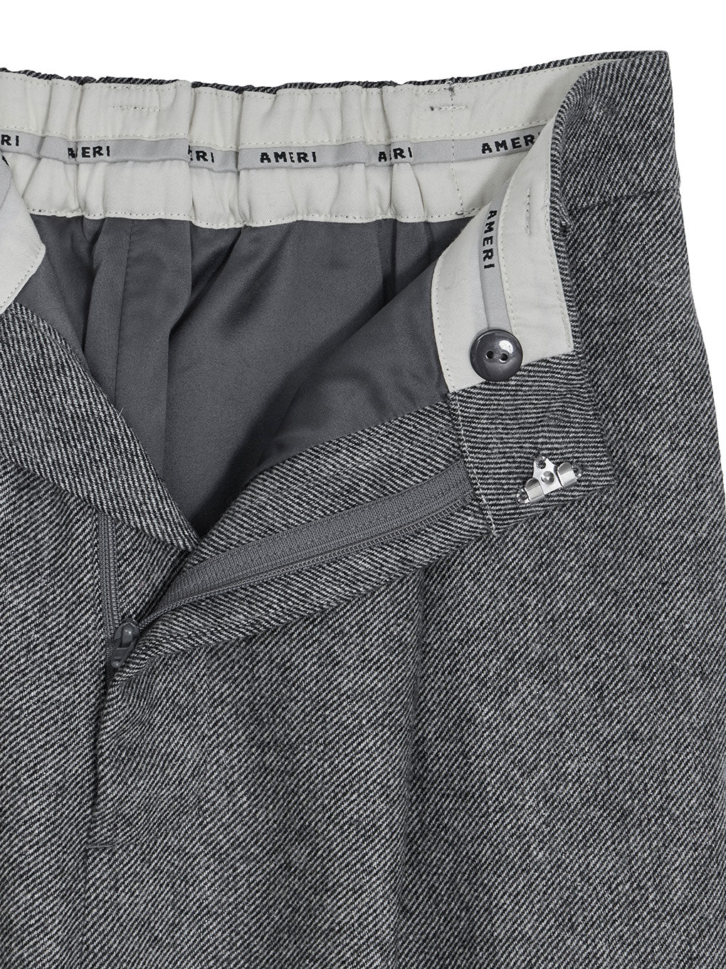 FOIL WOOL STRAIGHT PANTS