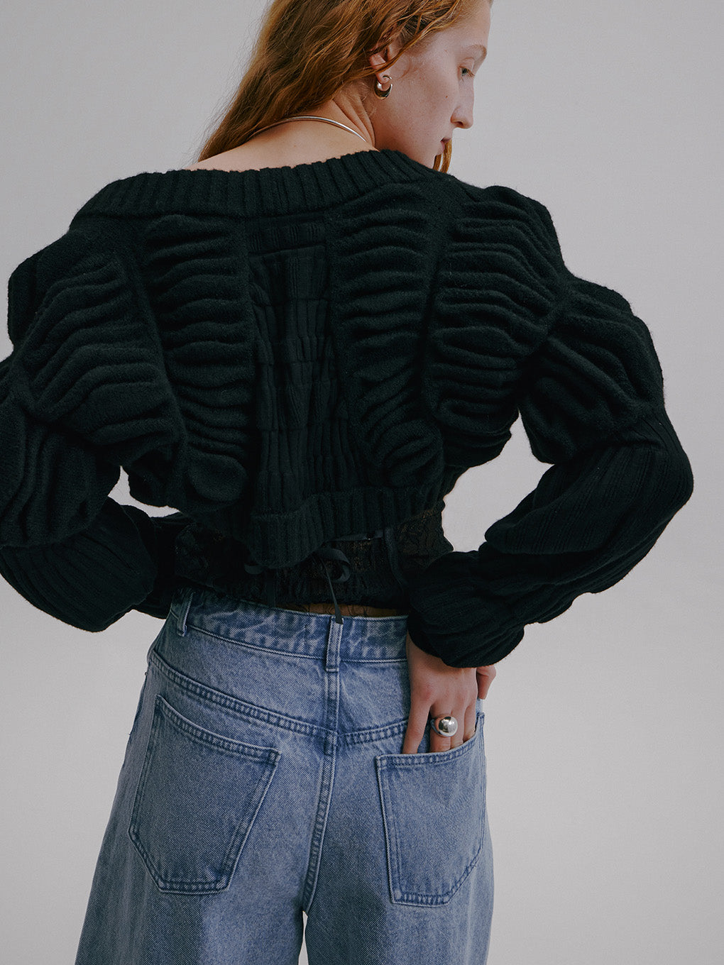 BUMPY KNIT BOLERO