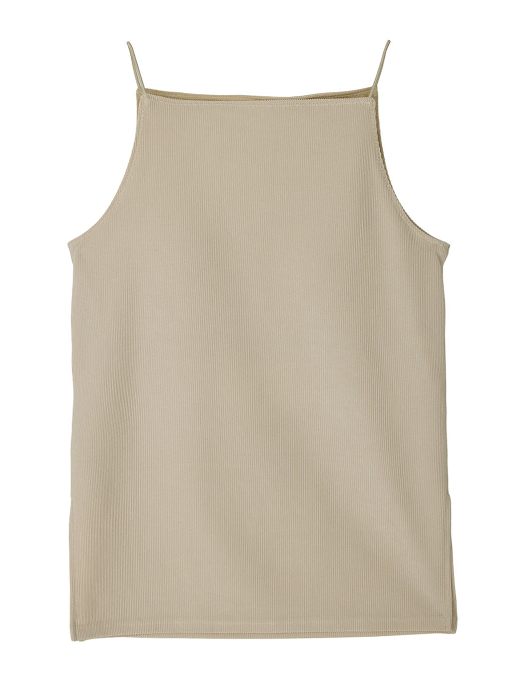MEDI GLOSS RIB BACK SLIT CAMISOLE