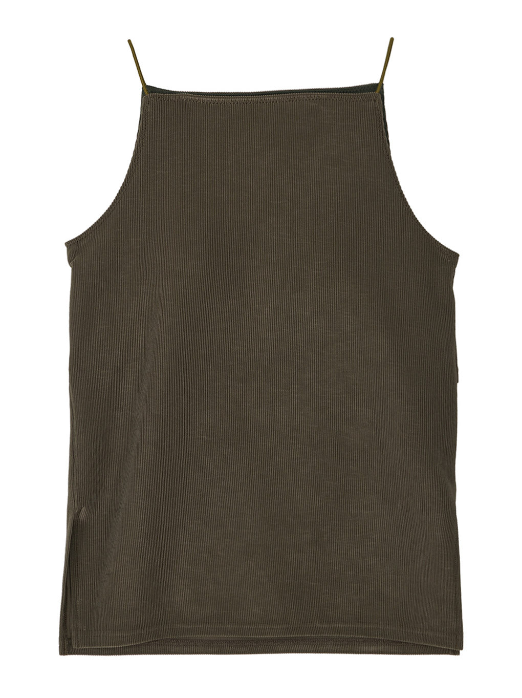 MEDI GLOSS RIB BACK SLIT CAMISOLE