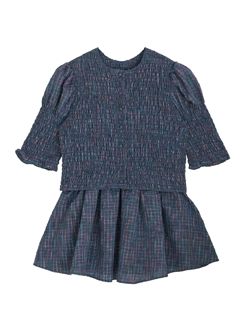 MEDI BUSTIER SET SHIRRING SHORT TOP