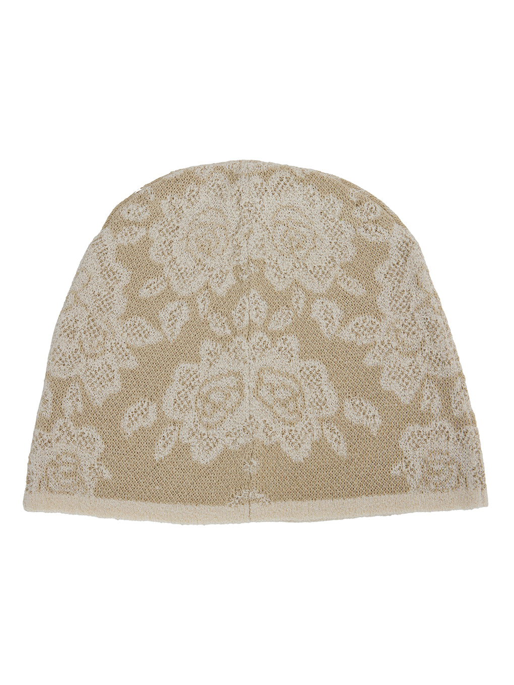 MEDI FLOWER JACQUARD KNIT BEANIE