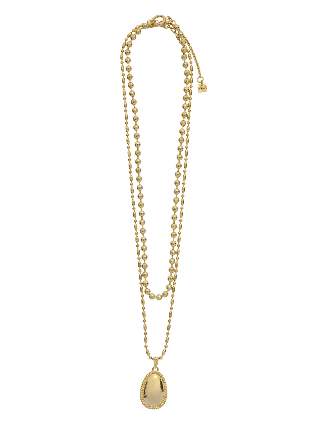 MEDI NICKEL FREE DOUBLE CHAIN PENDANT NECKLACE