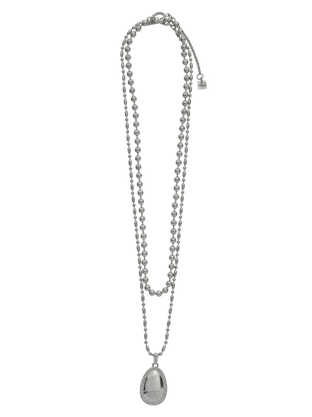 MEDI NICKEL FREE DOUBLE CHAIN PENDANT NECKLACE