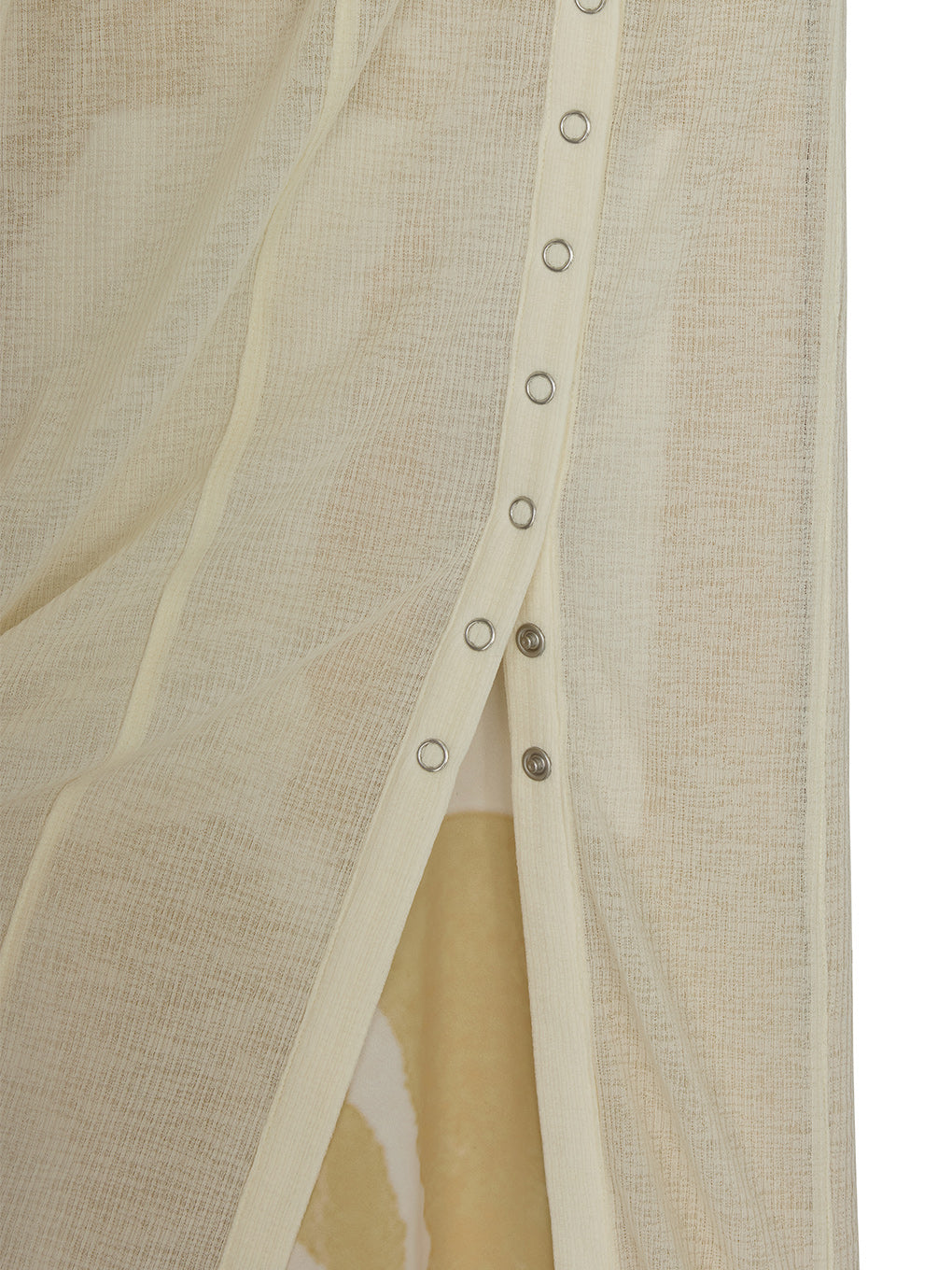 STRAIGHT SKIRT WITH SHEER RIB WAISTCLOTH