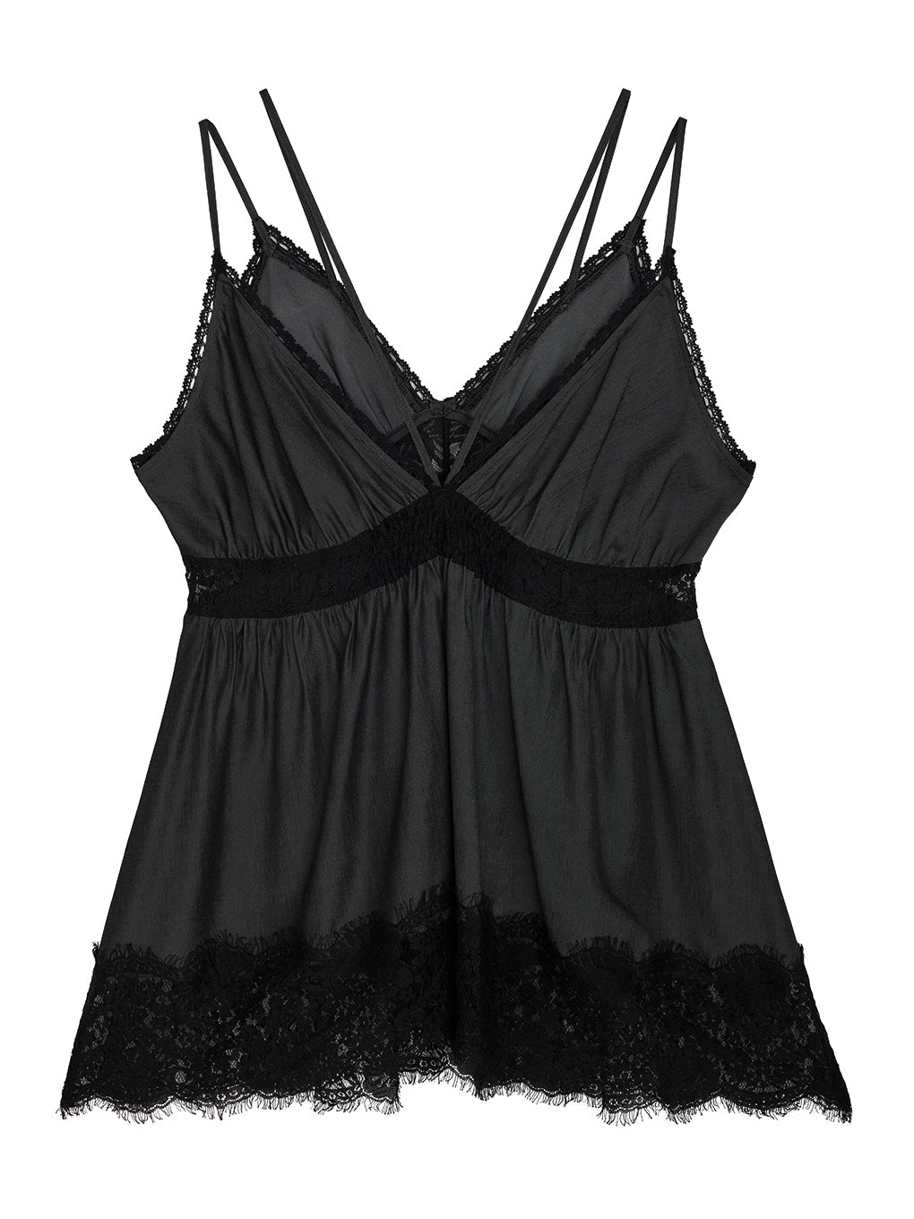 MEDI DENIM TOUCH LACE MIX TUNIC CAMISOLE