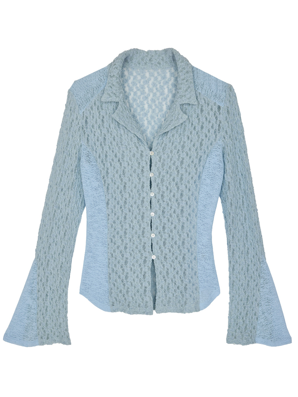 MEDI SHRUNK LACE OPEN COLLAR TOP