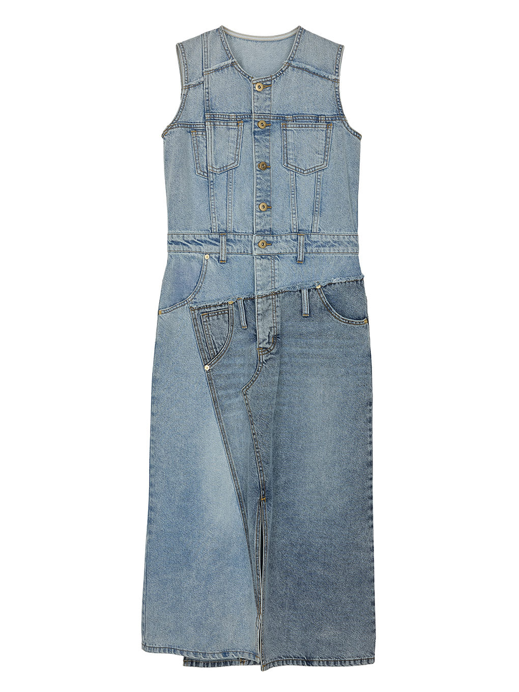 MEDI REMAKE I LINE DENIM DRESS