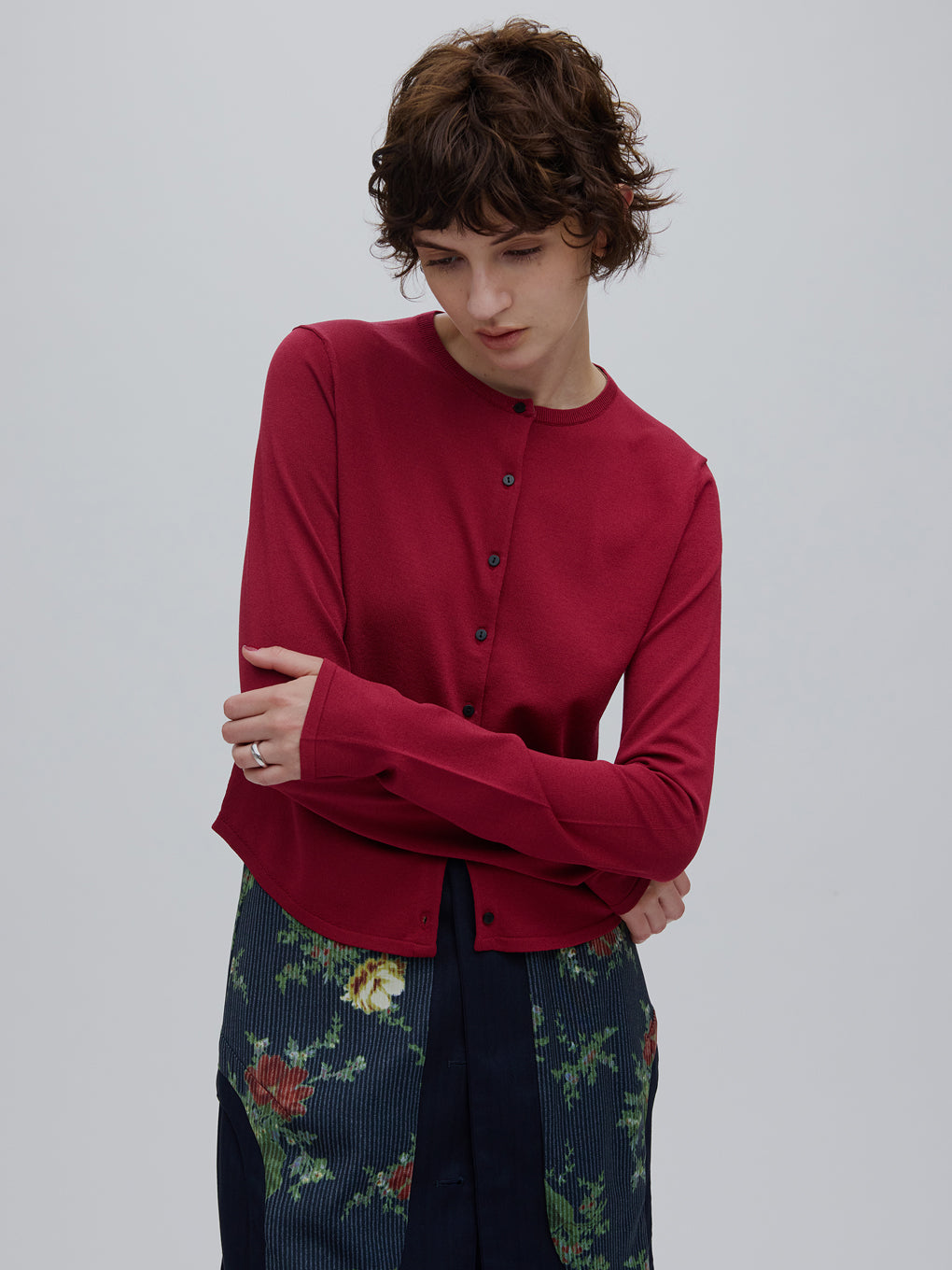 LOW BASIC COMPACT KNIT CARDIGAN
