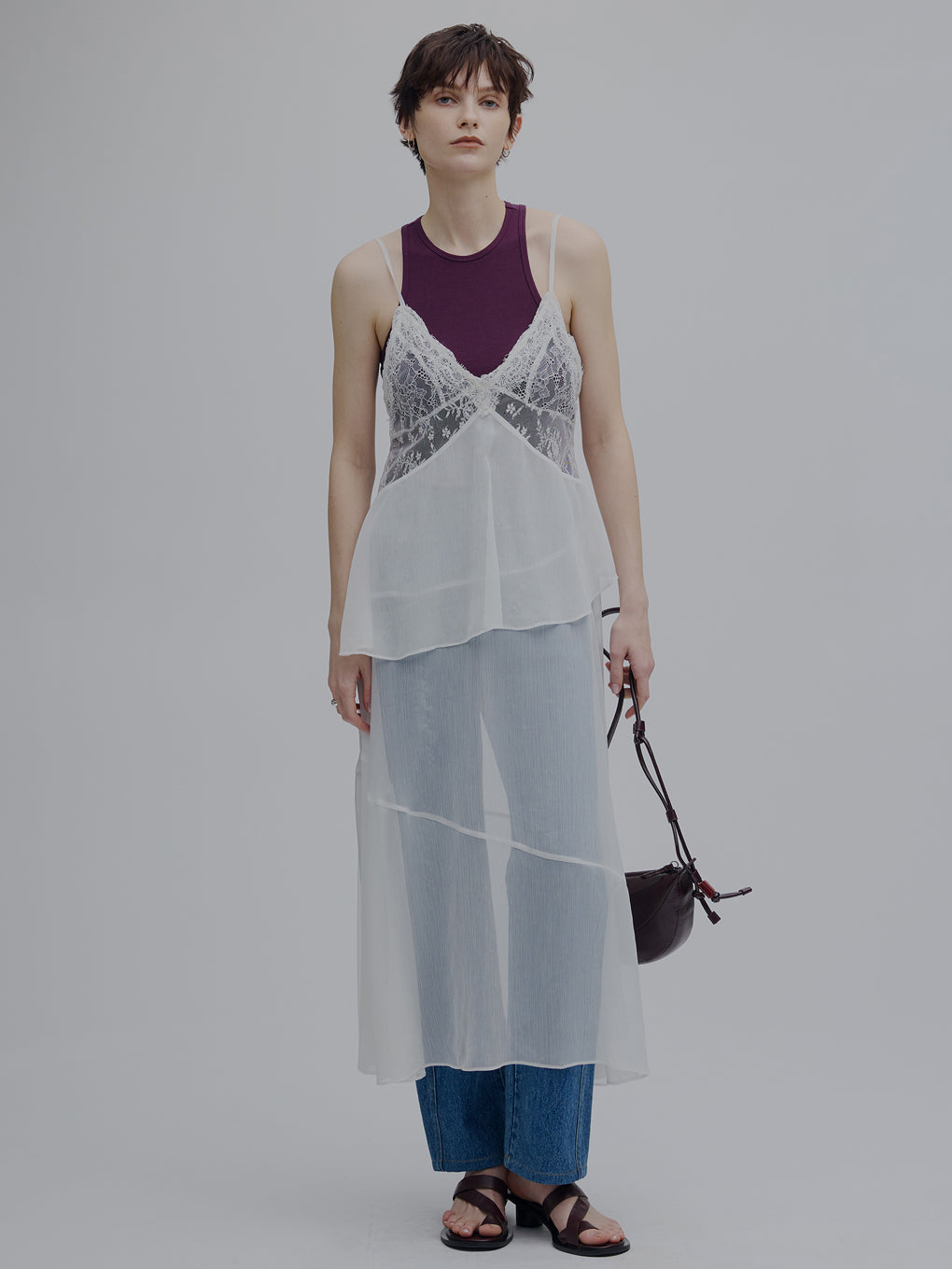 AIRY SHEER LACE CAMISOLE