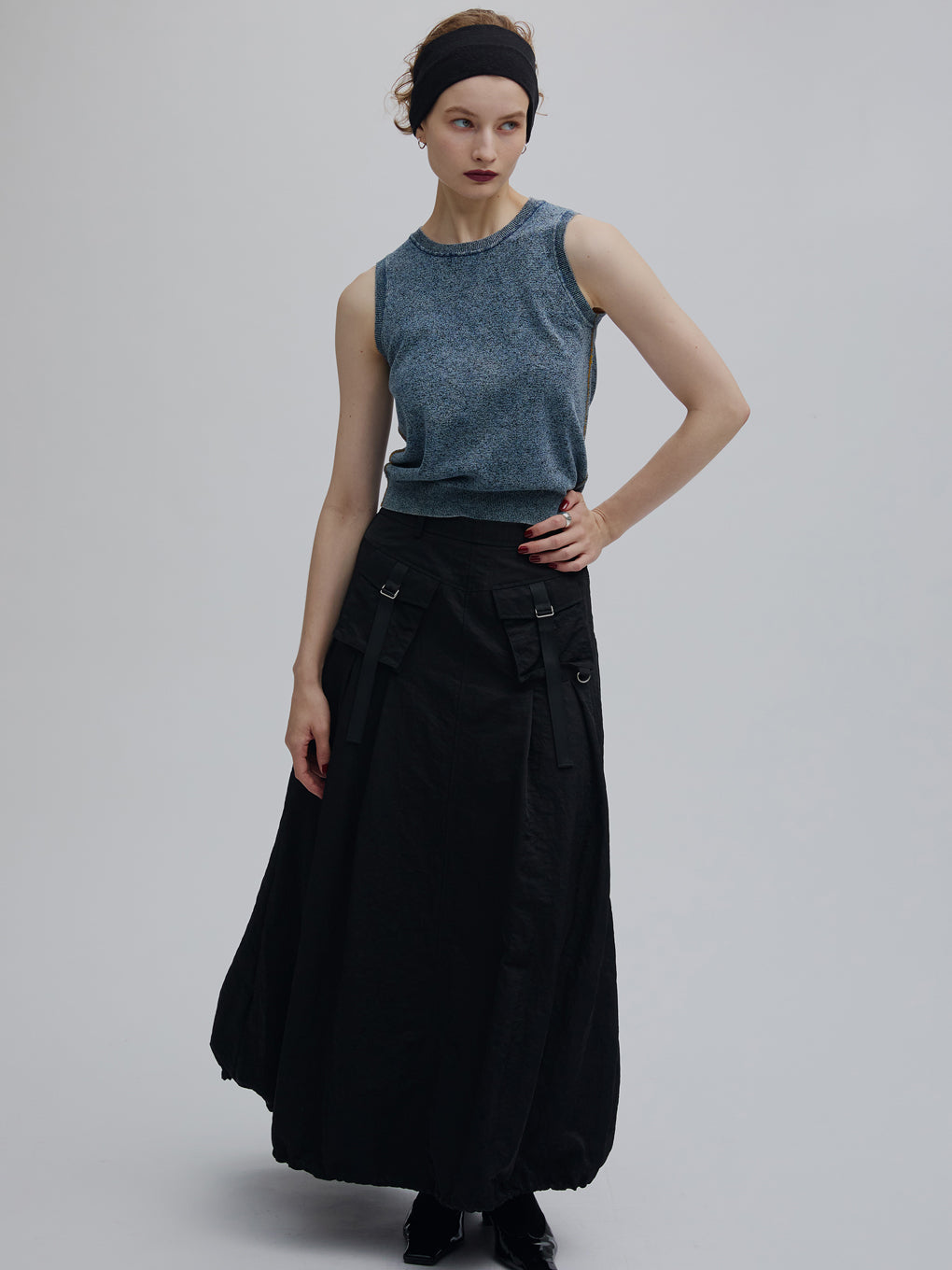 WAIST POCKET BALLOON SKIRT