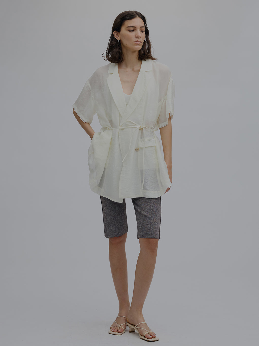 LUSTER SHEER HALF JACKET