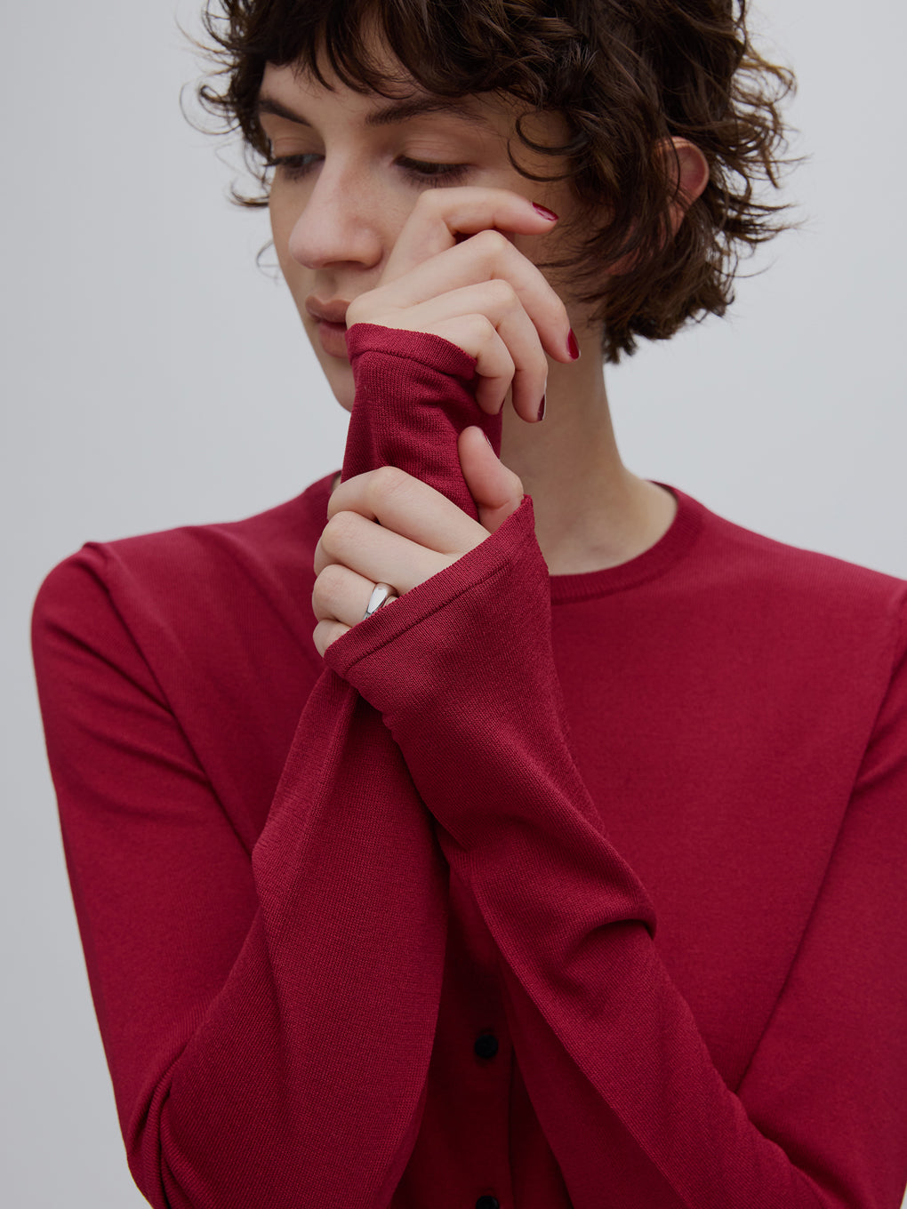 LOW BASIC COMPACT KNIT CARDIGAN