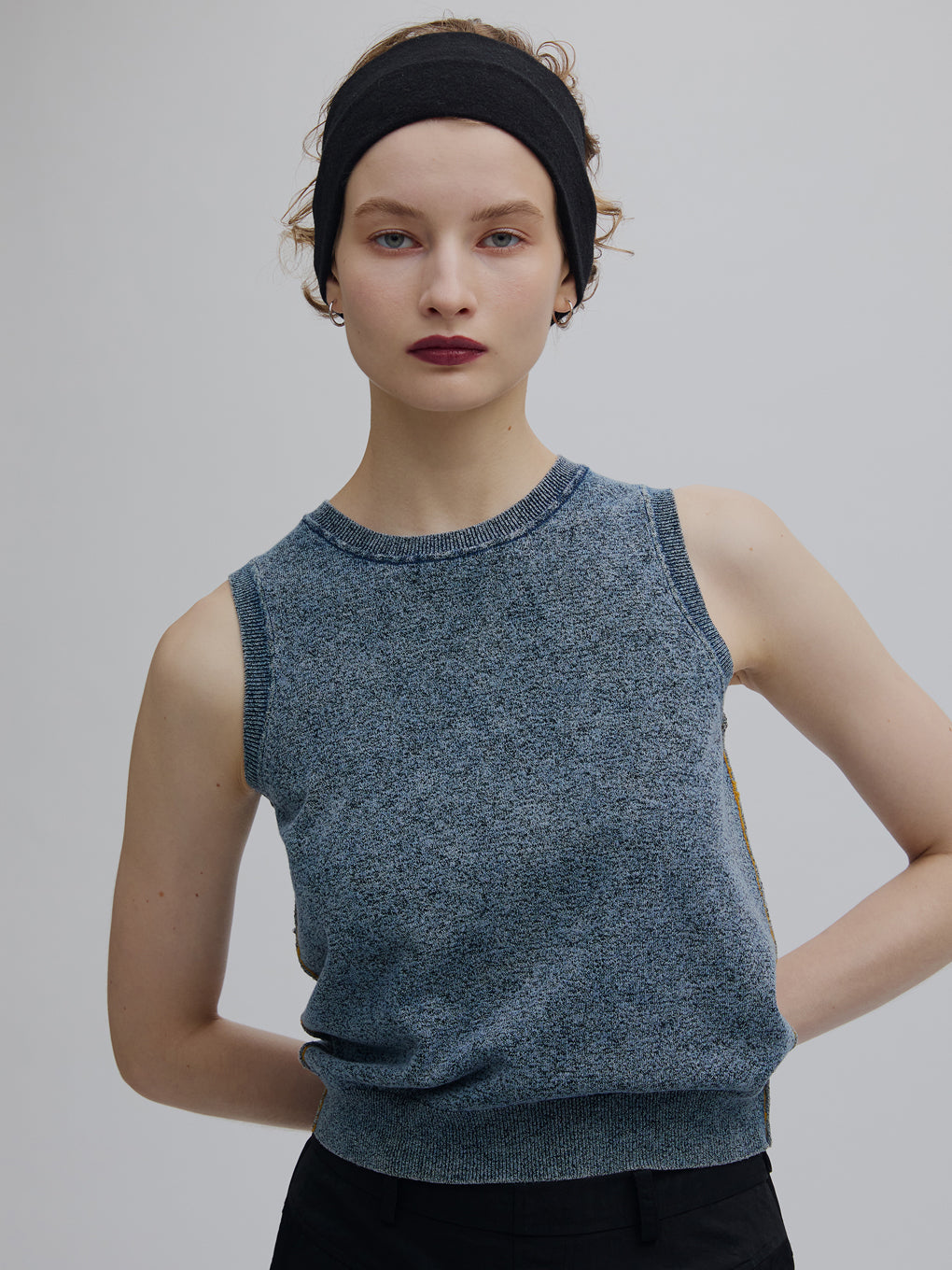 DENIM KNIT TANK TOP