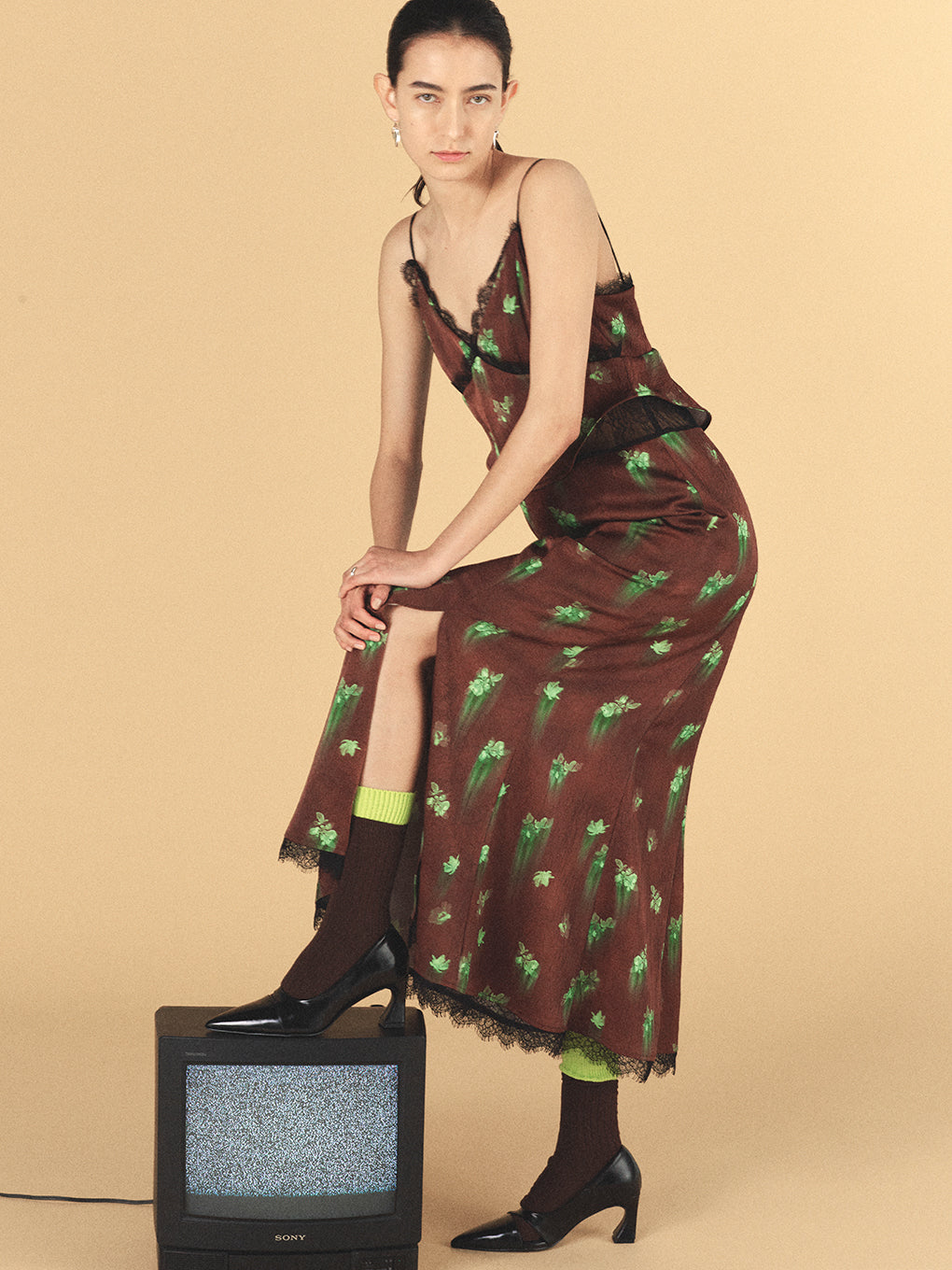 CLARA SATIN CAMI DRESS