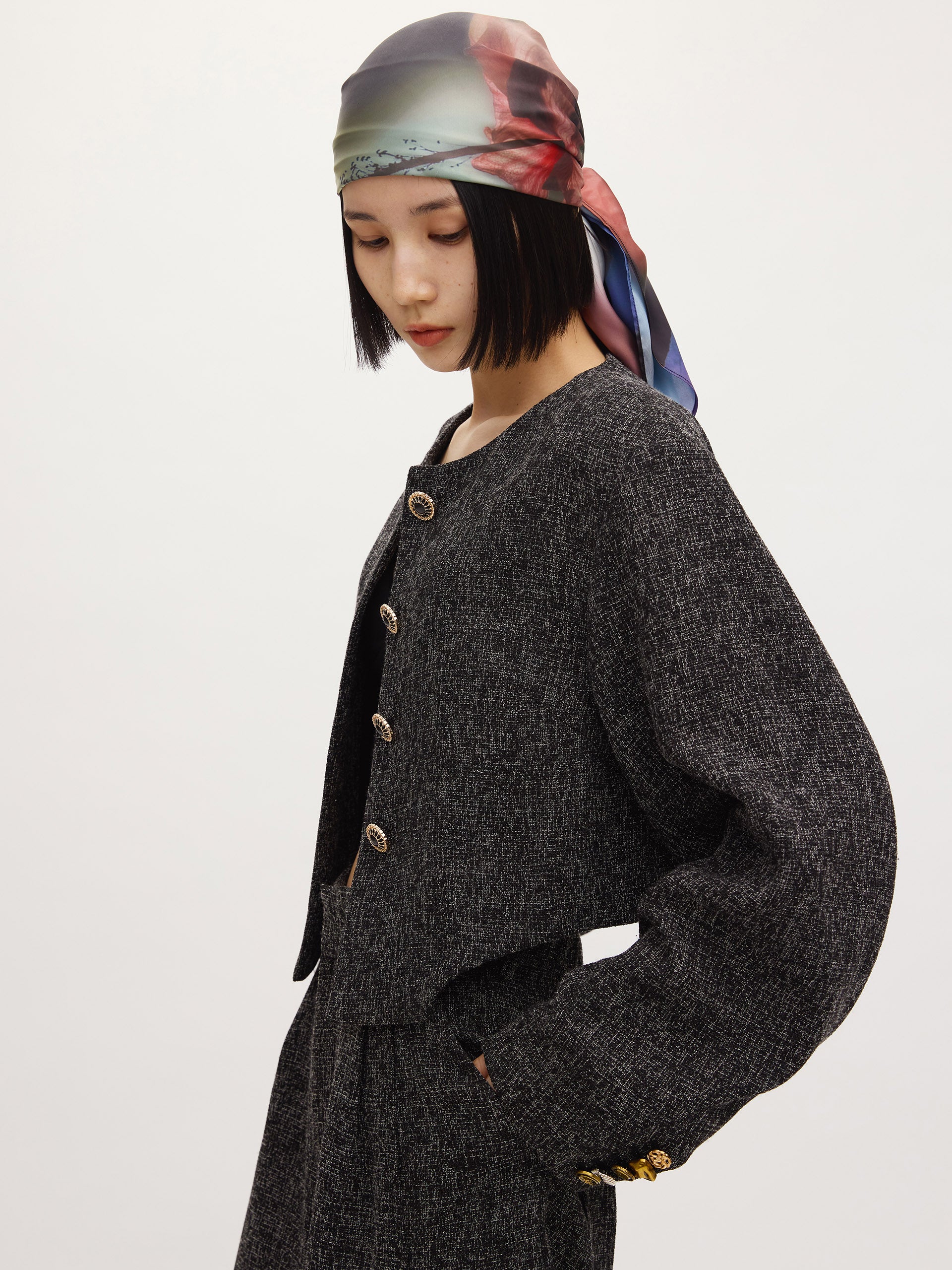 DEFORMATION SUMMER TWEED JACKET