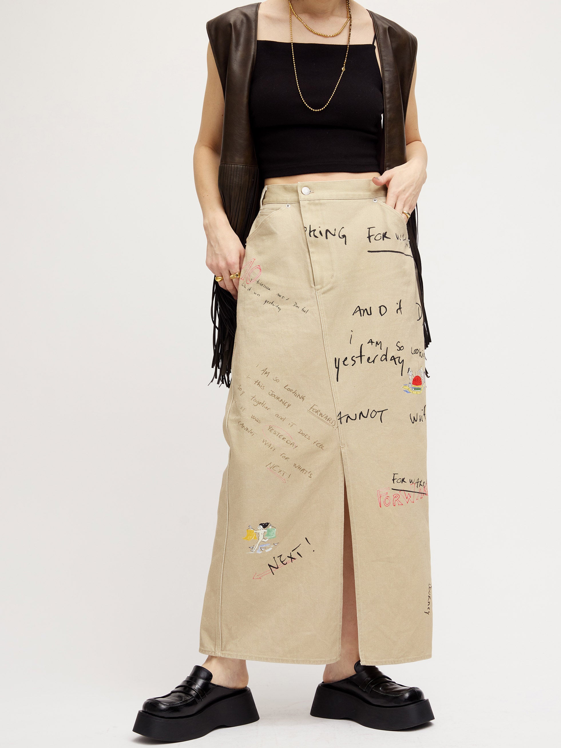 Gabrielle×Ameri 10TH HISTORY I LINE SKIRT