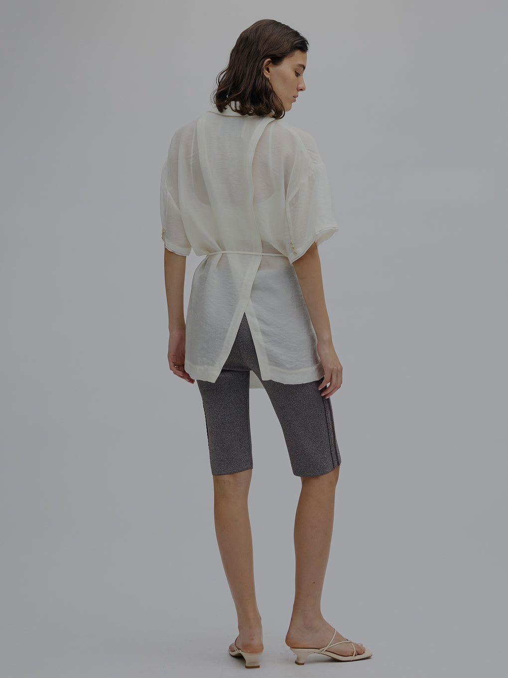 SIDE LACE LIKE KNIT BIKER PANTS