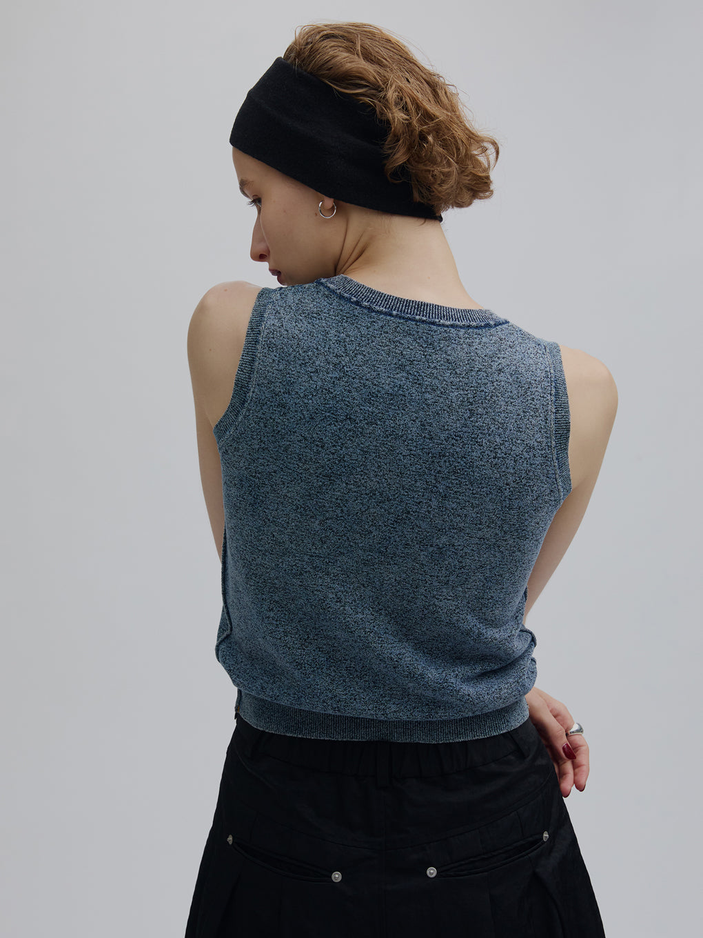 DENIM KNIT TANK TOP