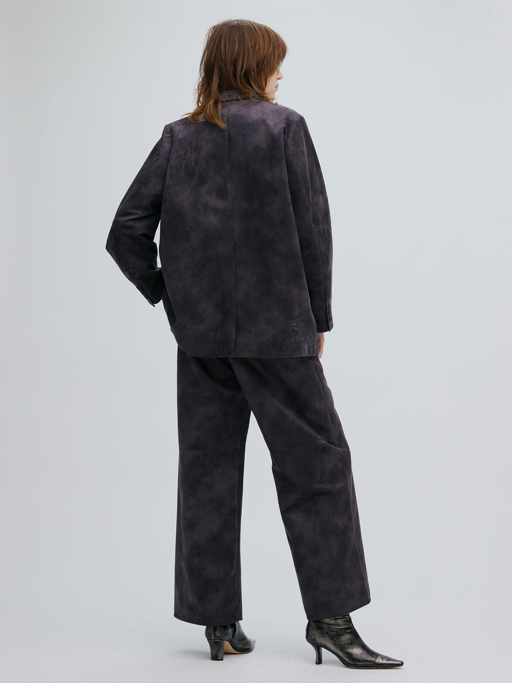 SYNTHETIC SUEDE EMBROIDERY JACKET