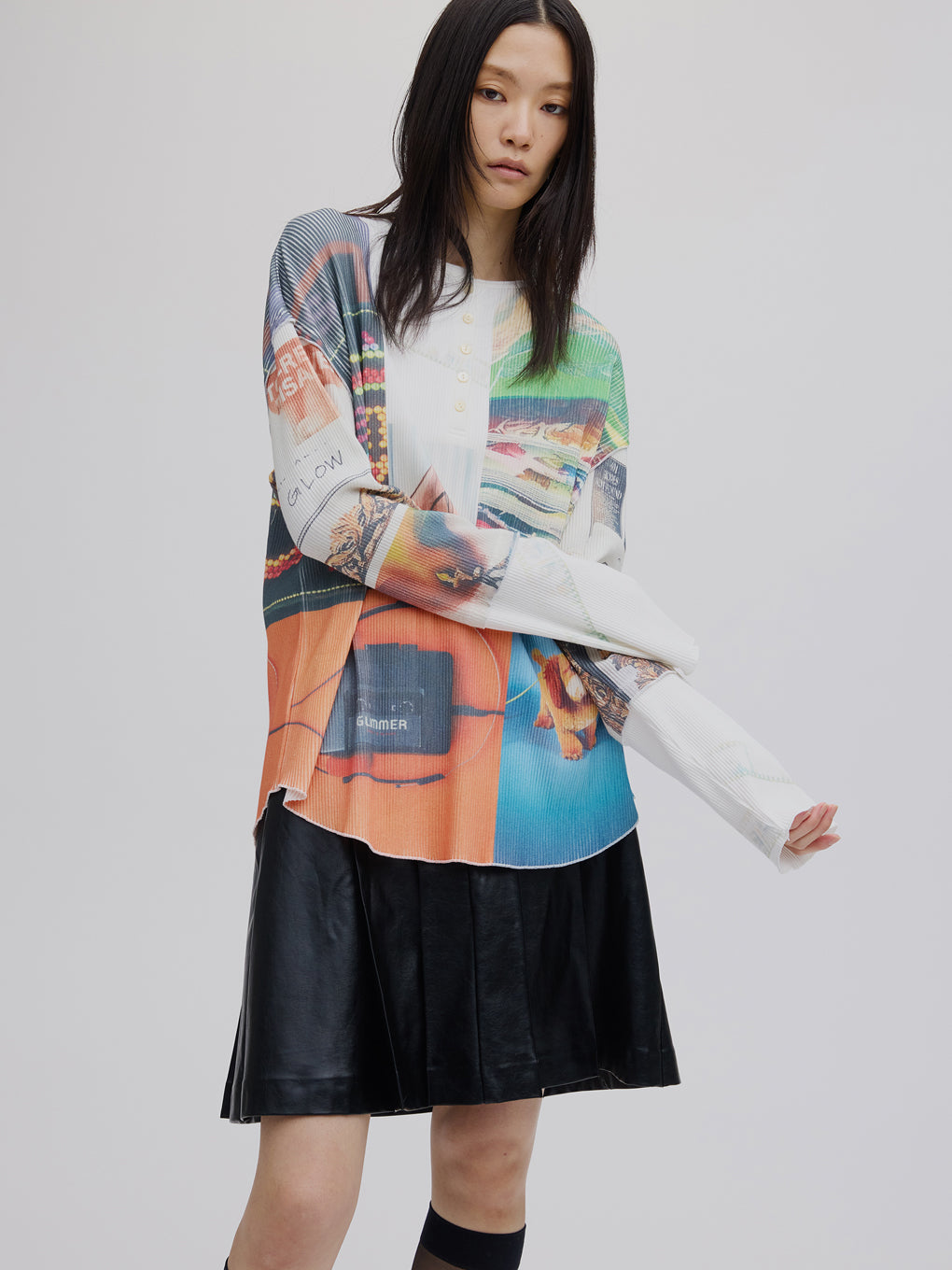 EMOTIONAL COLLAGE RIB TOP