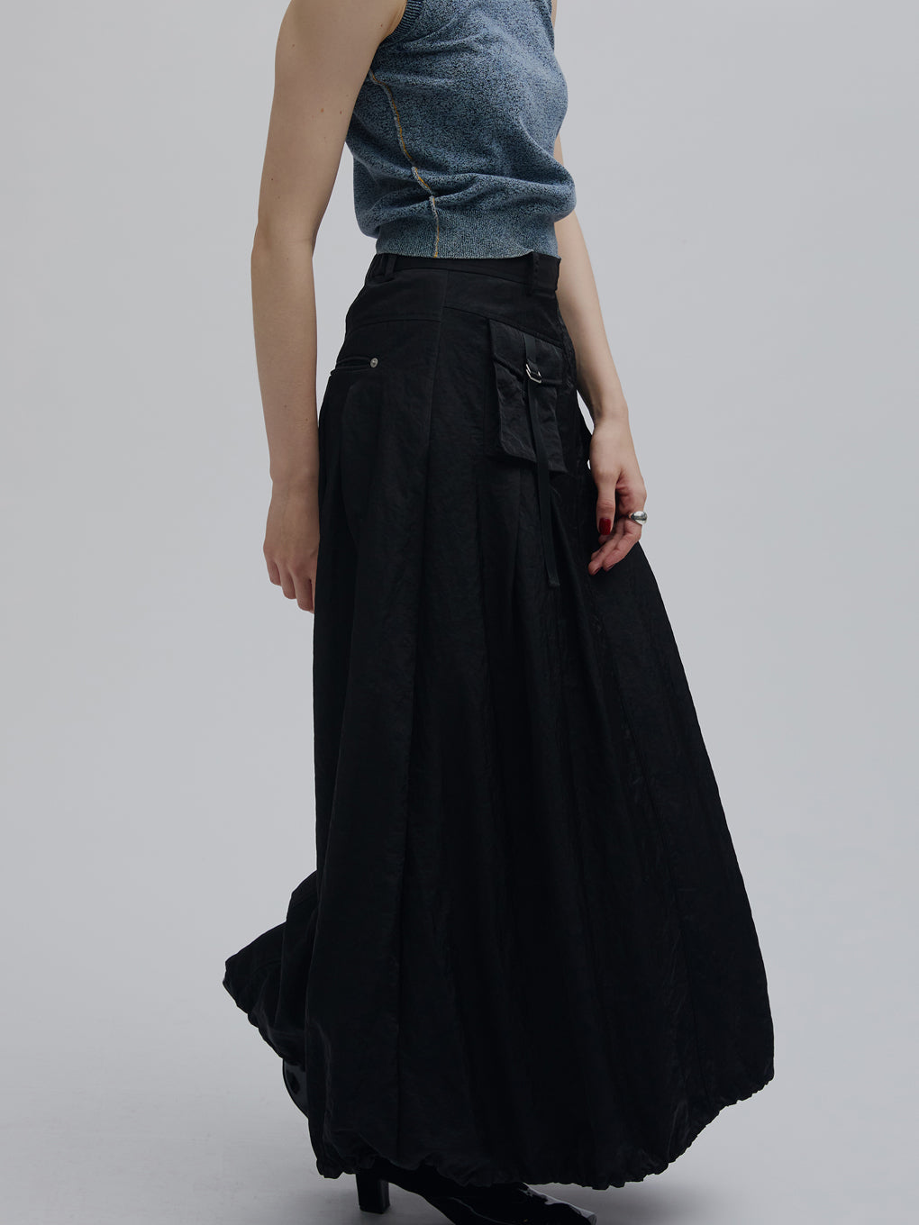 WAIST POCKET BALLOON SKIRT