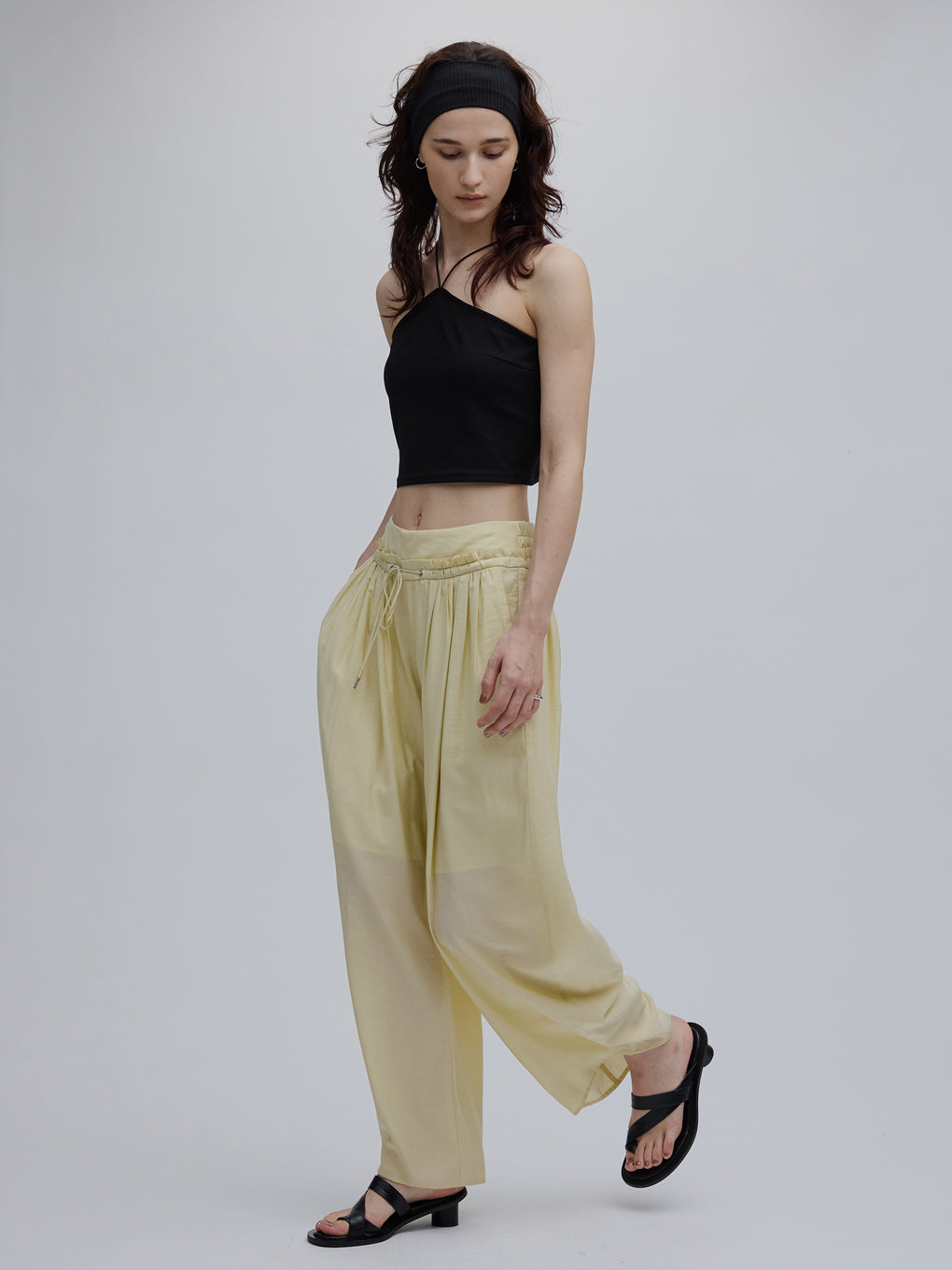 VOLUME BARREL SHEER PANTS