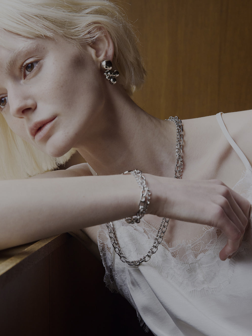 Bijou R.I Crystal Chain Bracelet