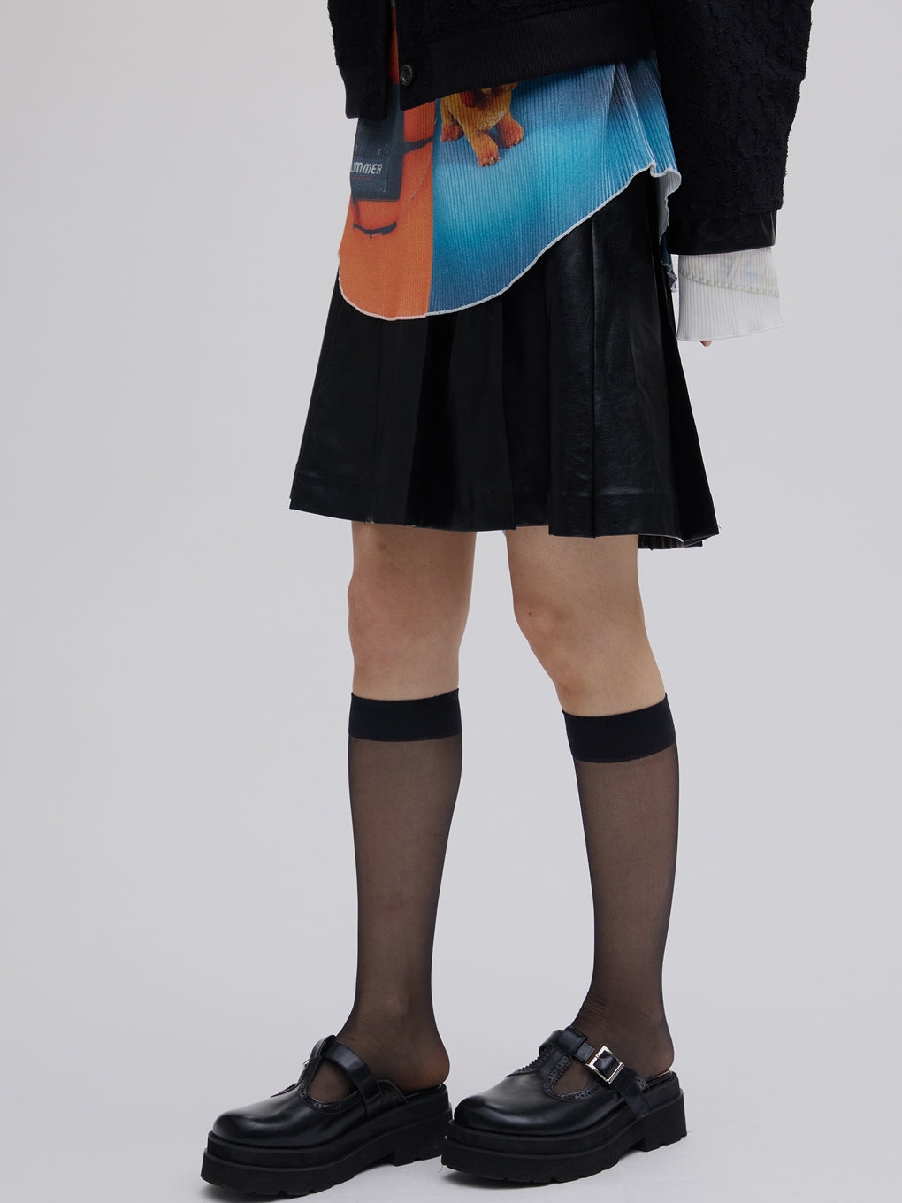 JENNY BOX PLEATED HALF SKIRT