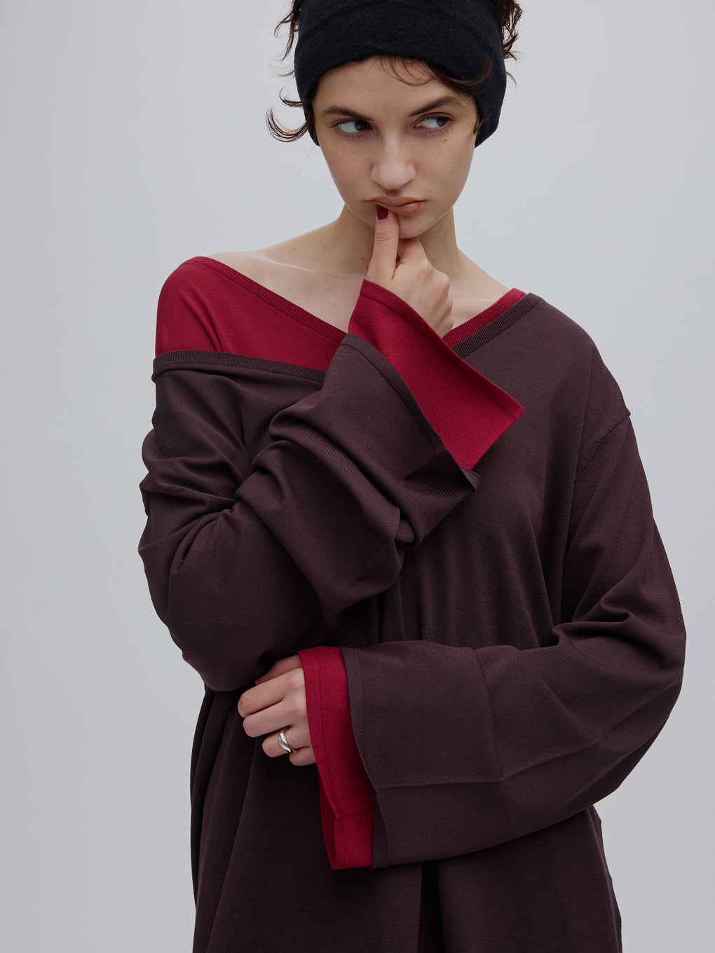 LOW BASIC 2WAY OVER KNIT TOP