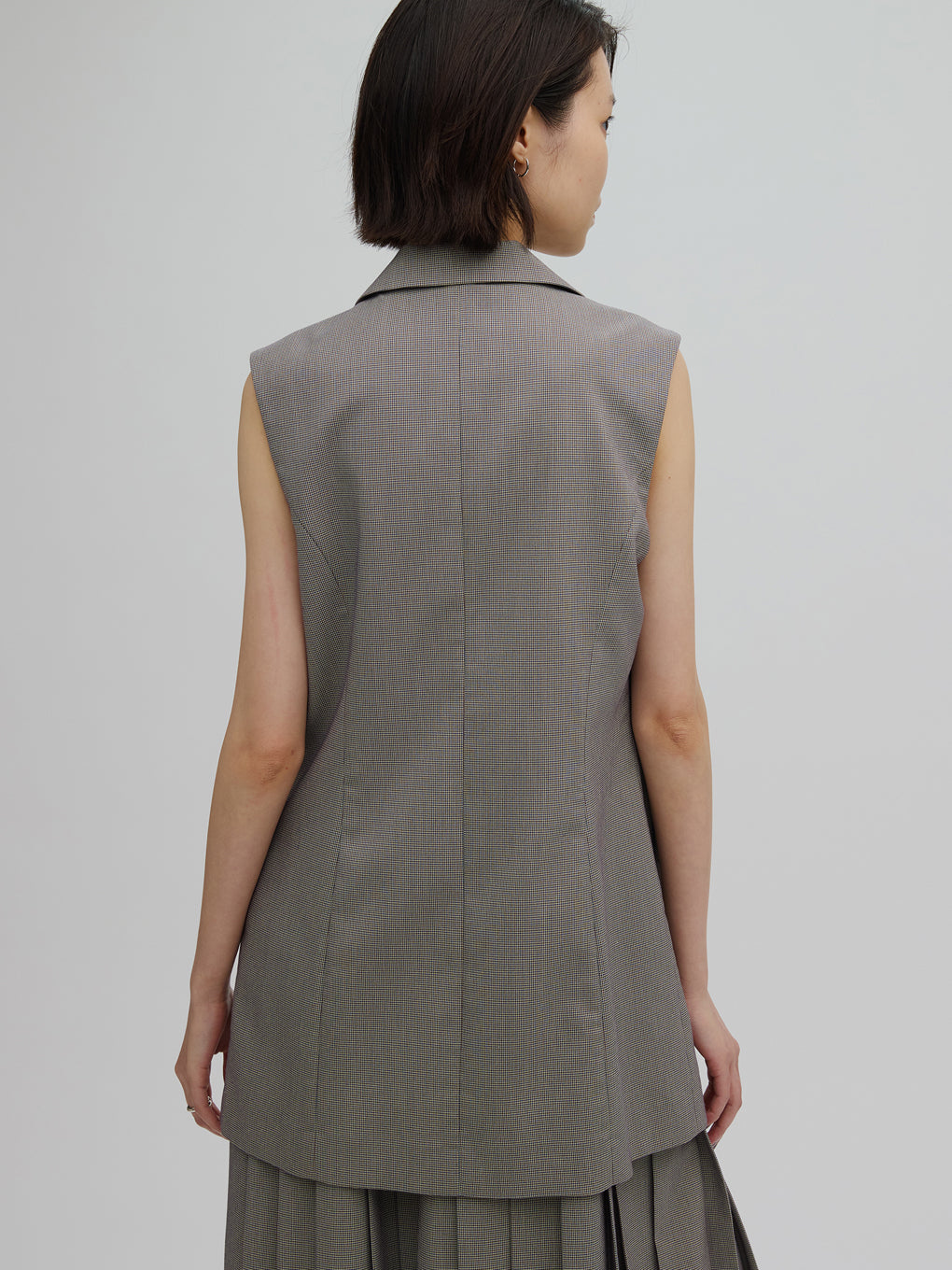 PLEATED SKIRT DOCKING SUIT DRESS